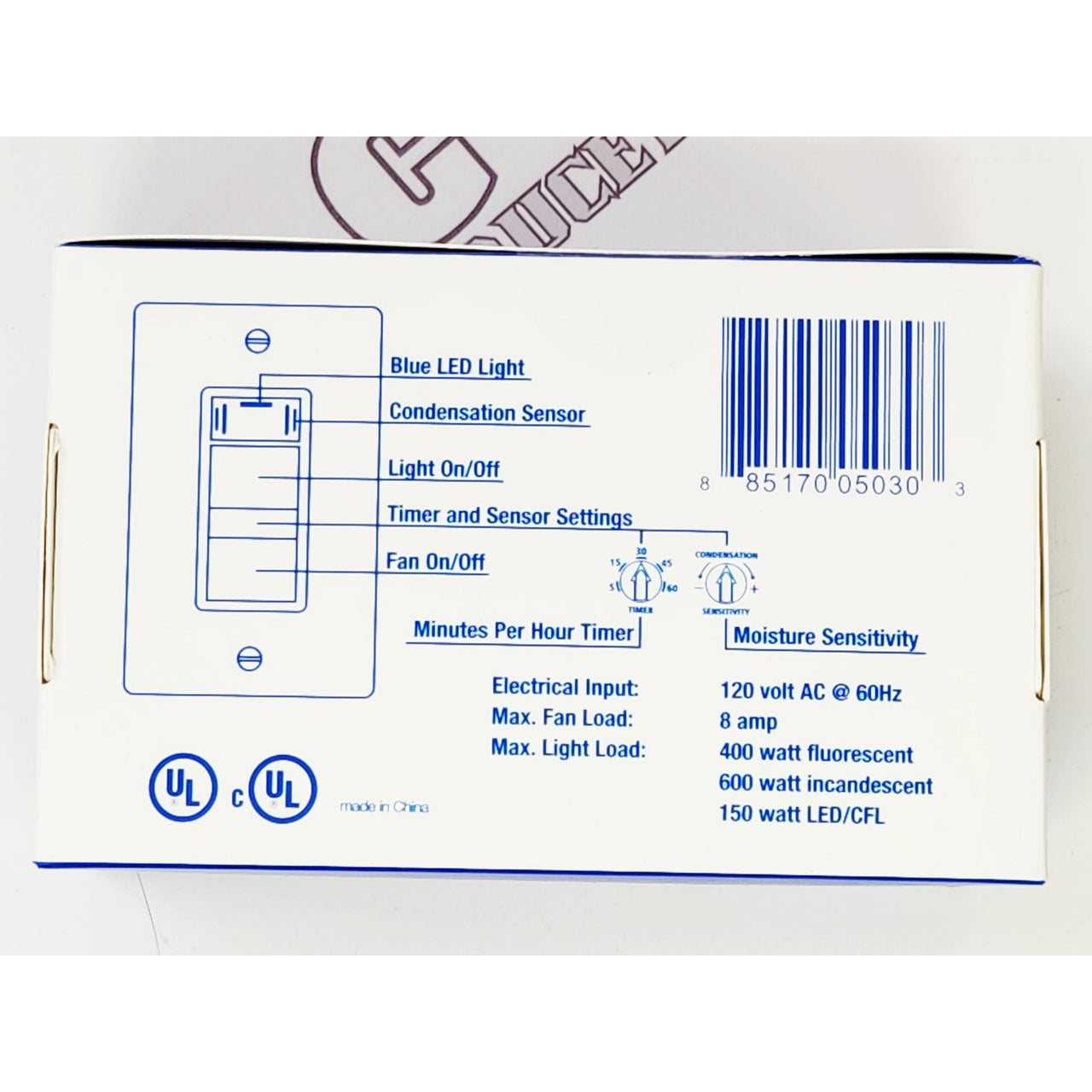 Panasonic FV-WCCS2-W Condensation Sensor Plus On/Off Fan Control - White