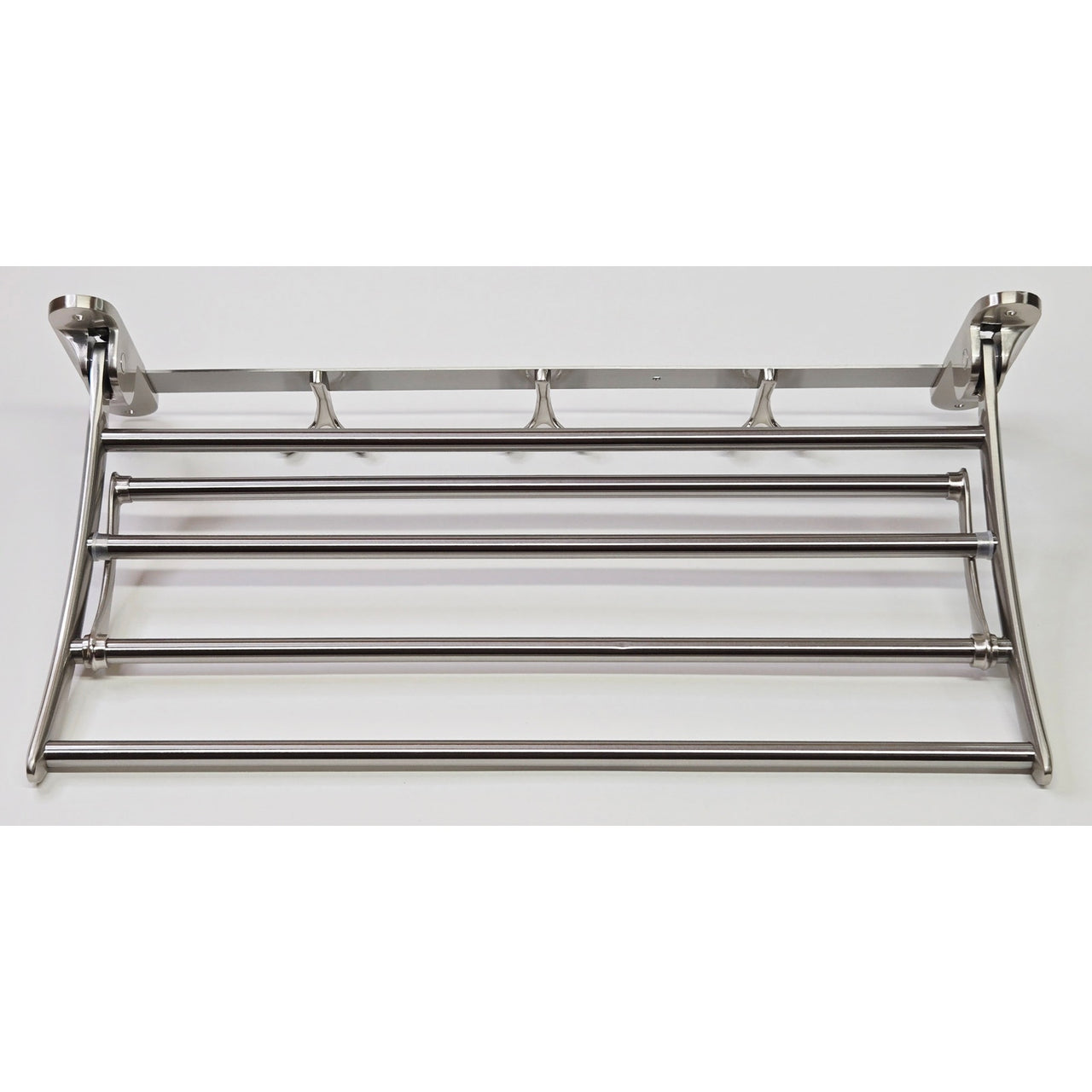 Signature Hardware 296124 19-3/4" Brass Towel Rack with Bar - Brushed Nickel