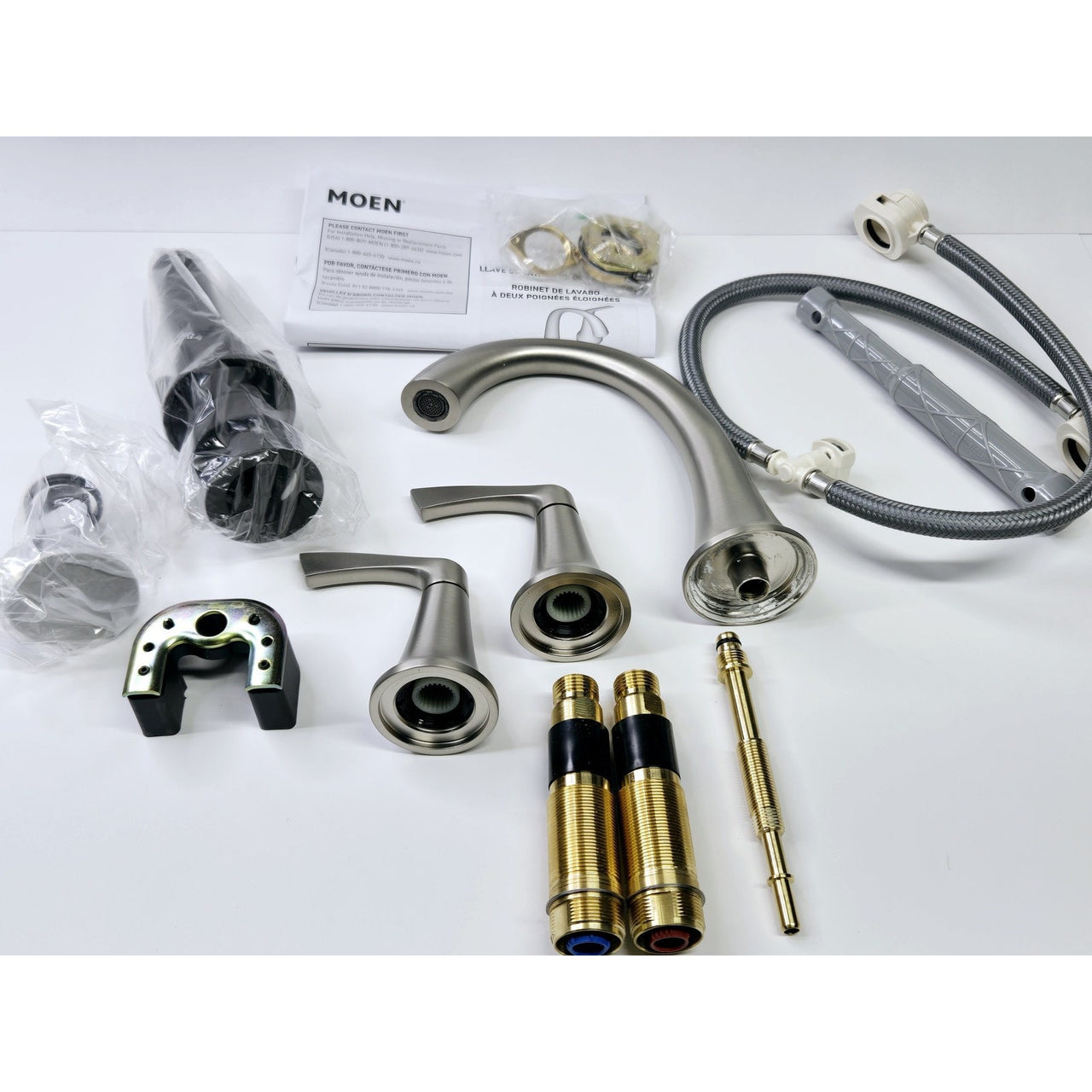 Moen 84468SRN Korek Widespread High-Arc Bathroom Faucet - Brushed Nickel