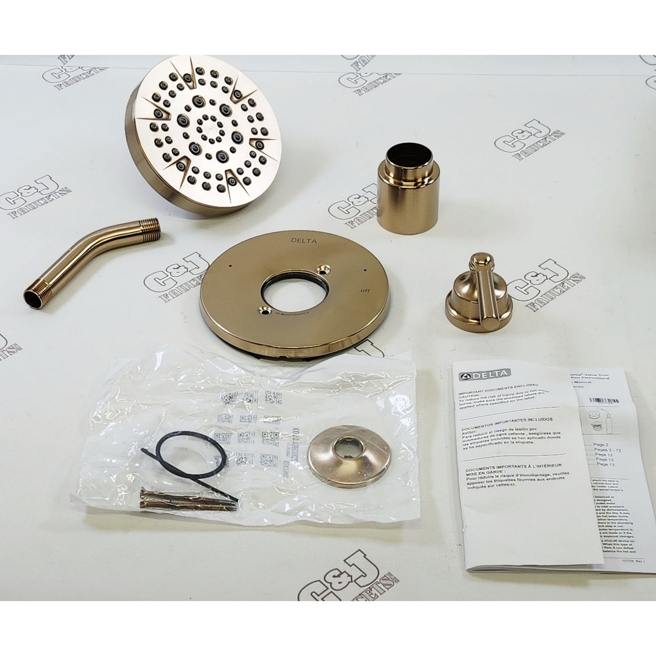 Delta T14235-CZ Saylor 14 Series 1.75 GPM Shower Combo - Champagne Bronze READ