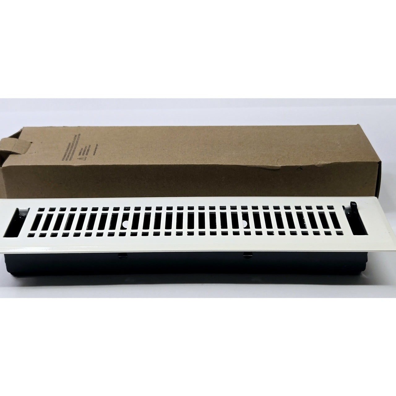 Signature Hardware 226187 Contemporary Steel Floor Register, 2-1/4 x 12 - Almond