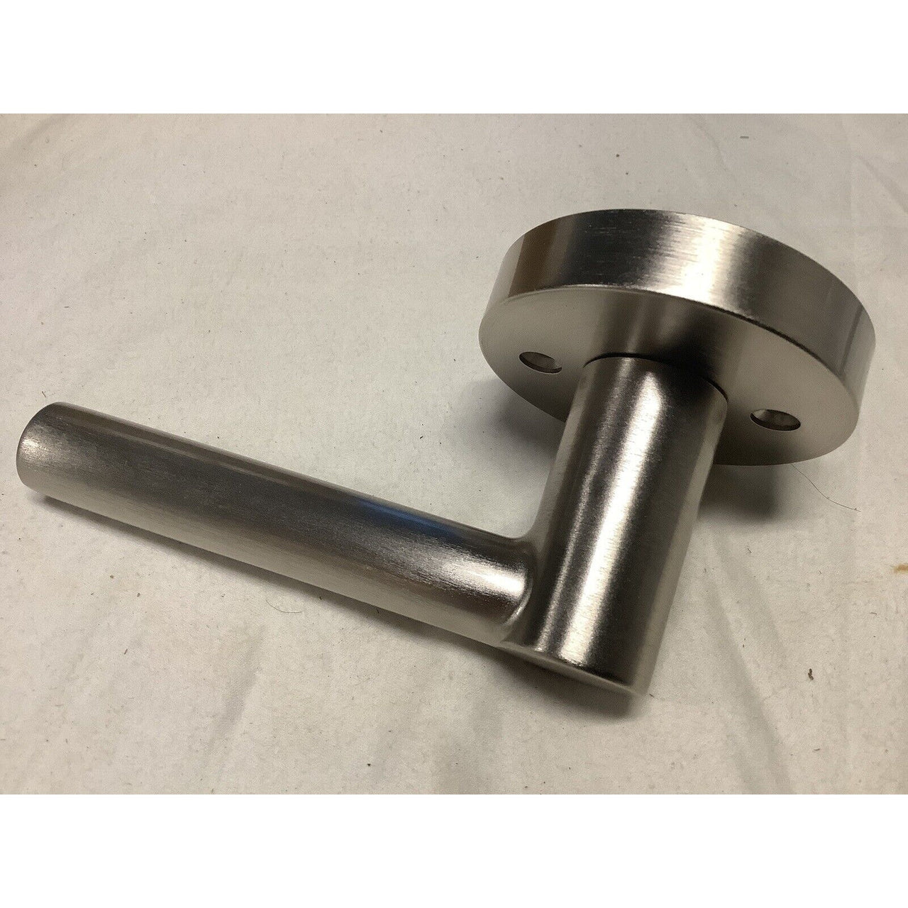 Signature Hardware 466711 Ewing Dummy Door Round Rod Lever Handle - Brush Nickel