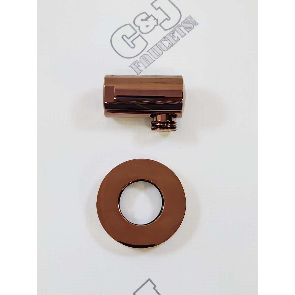 Graff G-8613-RG Contemporary Round Wall Supply Elbow - ORosa PVD