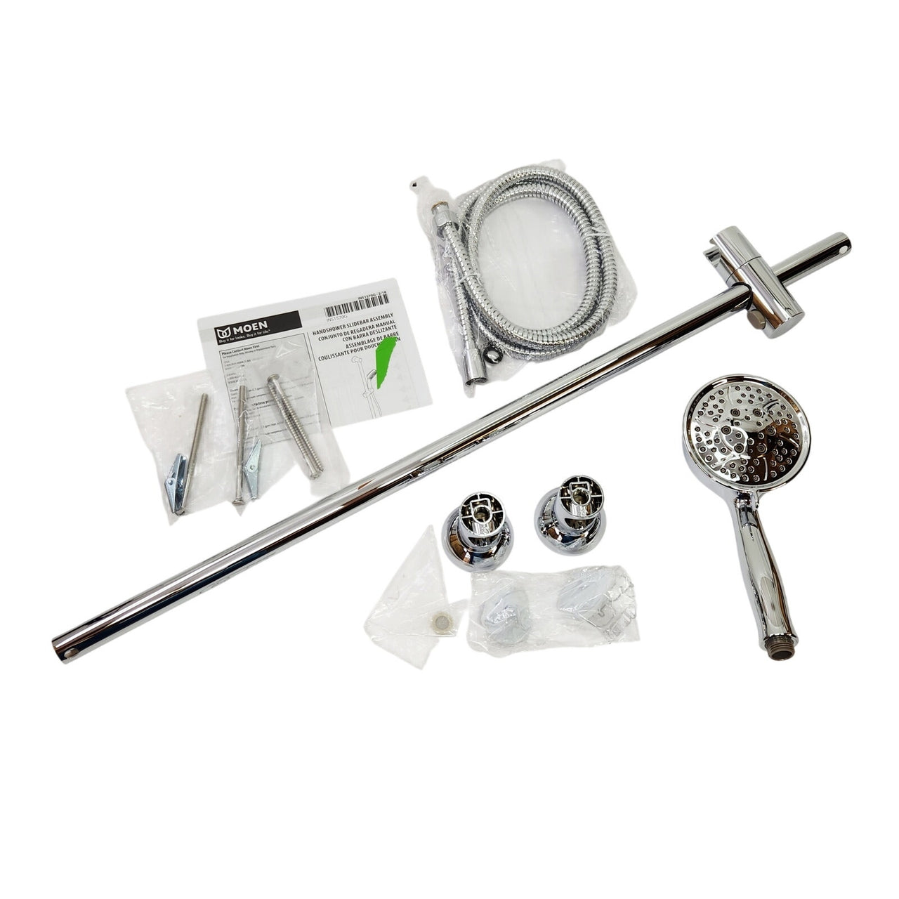 Moen 3667EP 1.75 GPM Multi Function Hand Shower with Slide Bar - Chrome READ