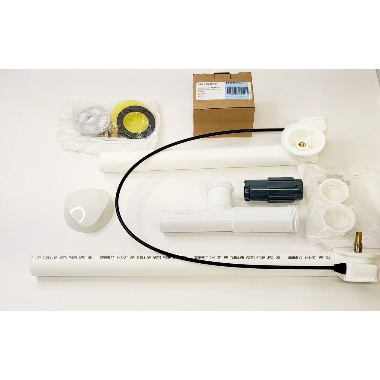 Maax 10022491-001 Tub Drain Kit with Overflow - White