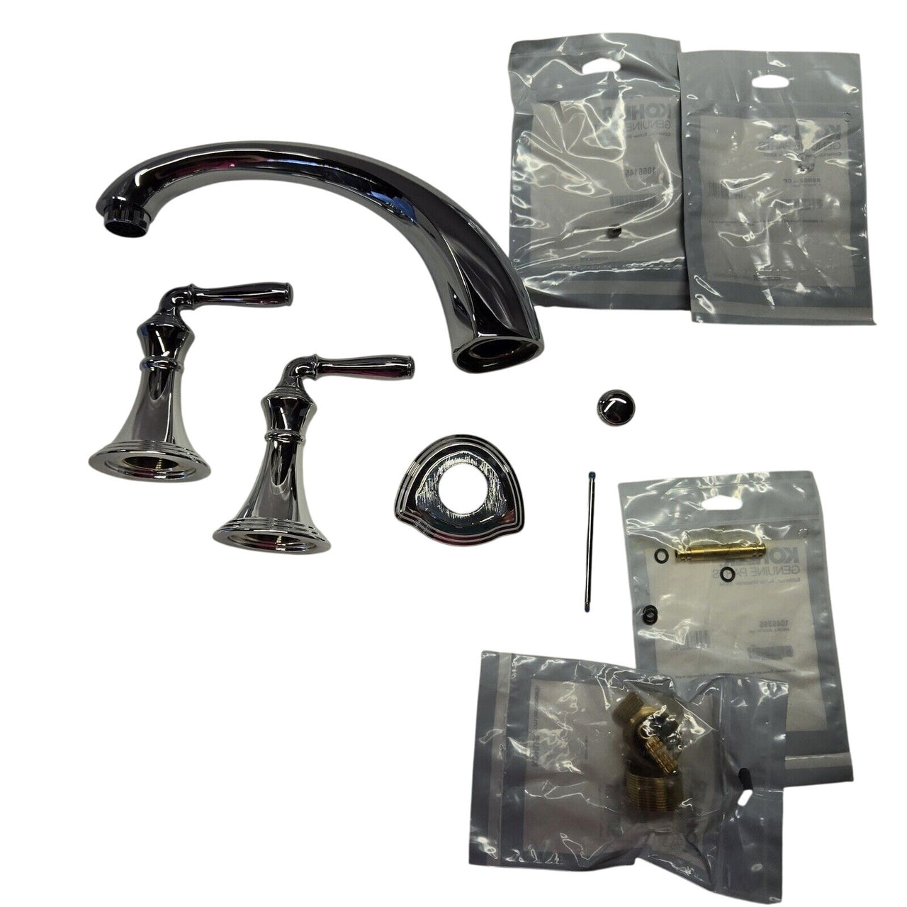 Kohler T387-4-CP Devonshire Deck Mount Bathtub Faucet Trim - Polished Chrome