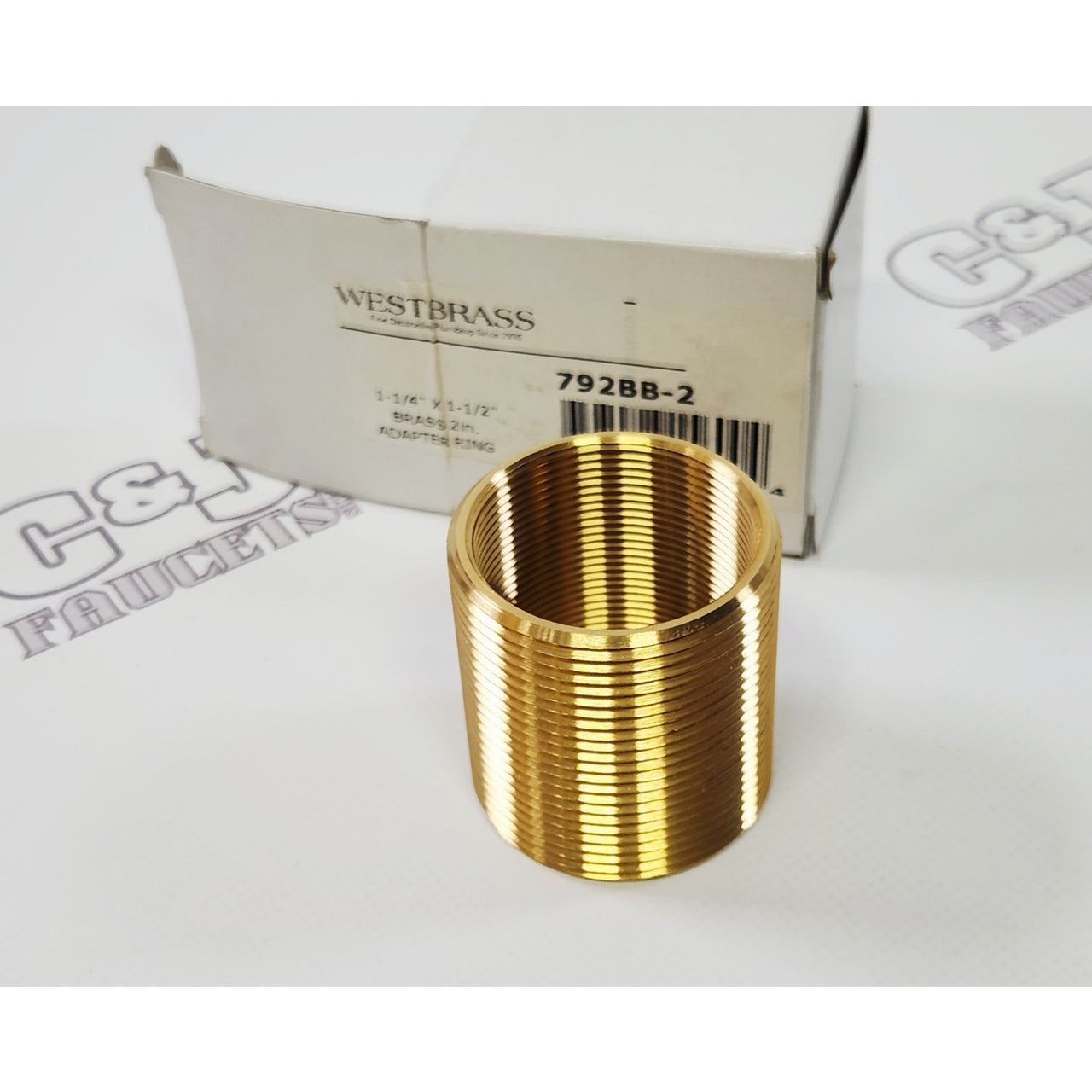 Westbrass 792BB-2 Long Tub Drain Bushing Adapter - Brass
