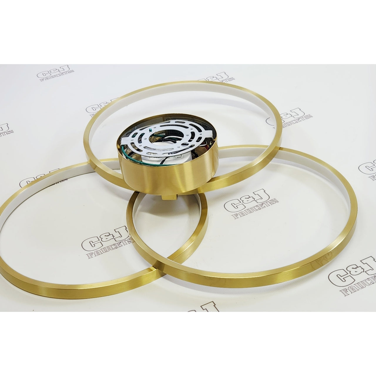 AFX ORIF20L30D1SB Orion 20" LED Foyer Flush Mount Ceiling Light - Satin Brass