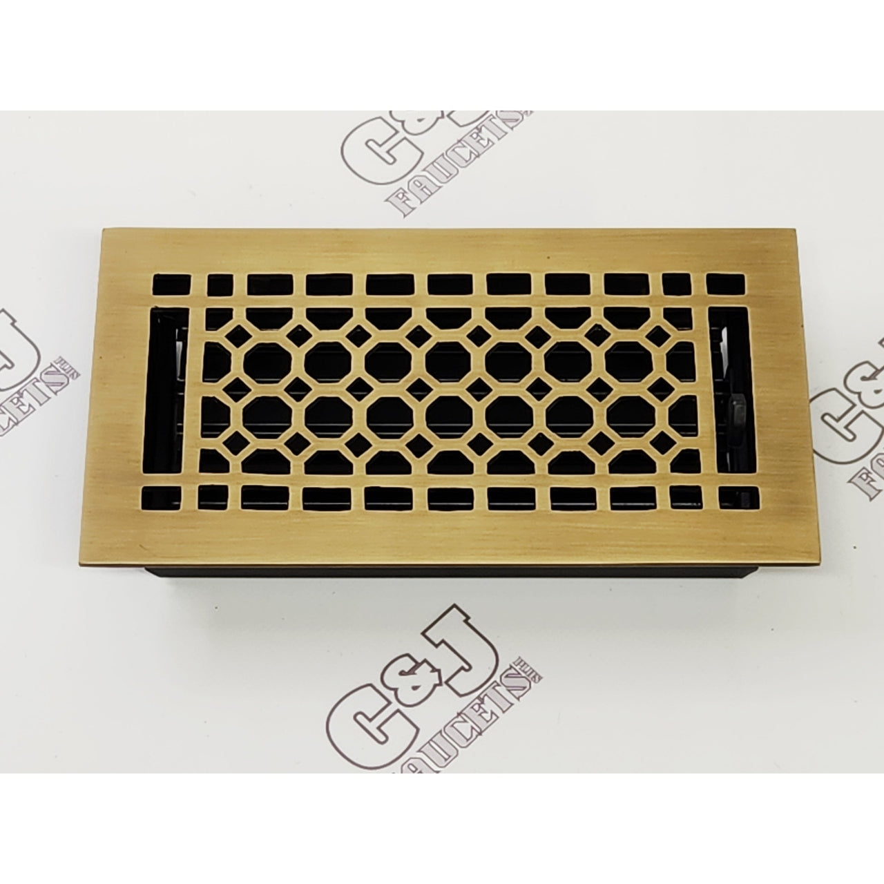 Signature Hardware 426041 Honeycomb Brass Floor Register - Antique Brass
