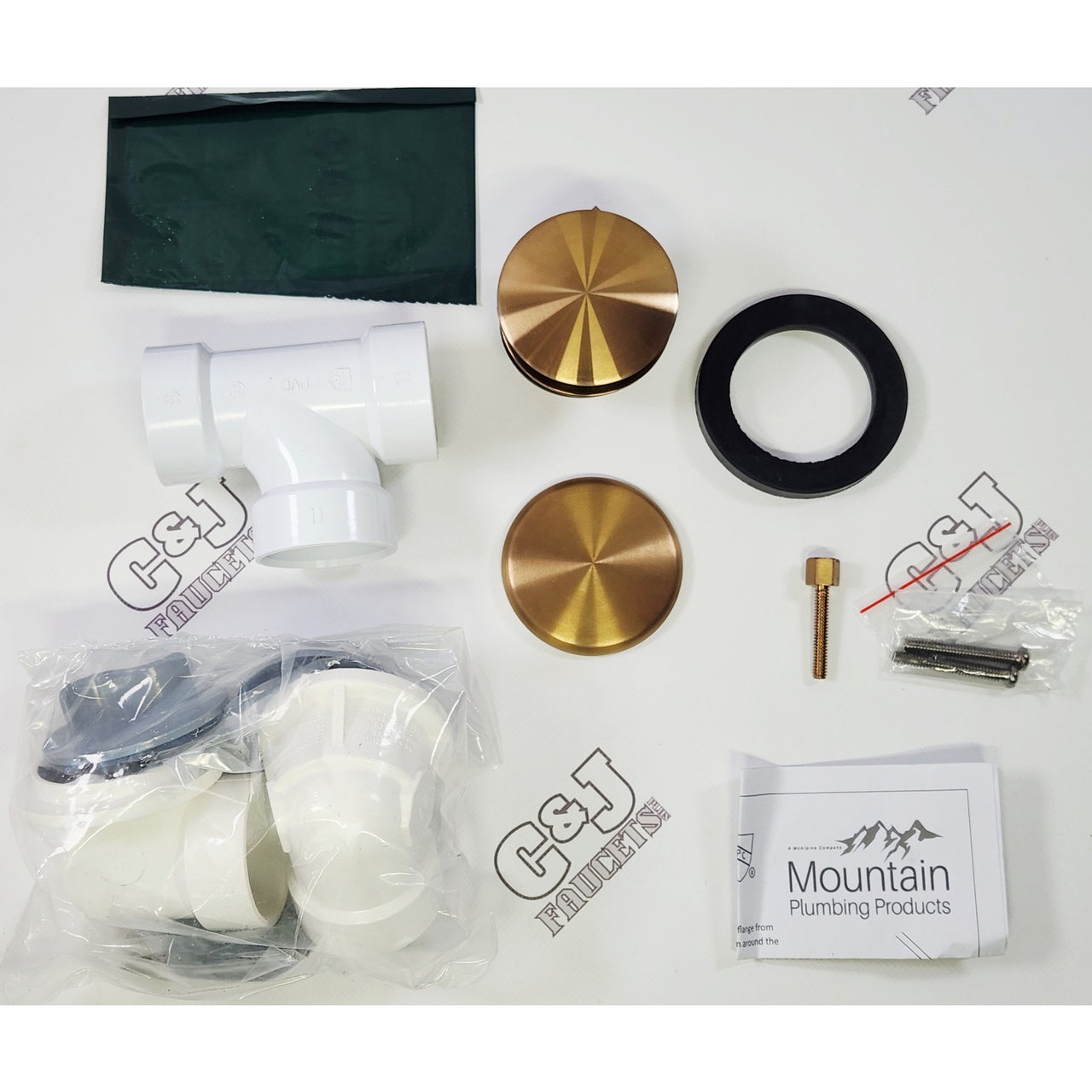 Mountain Plumbing BDWUNVP/CHBRZ EZ-Click Tub Drain Half Kit - Champagne Bronze