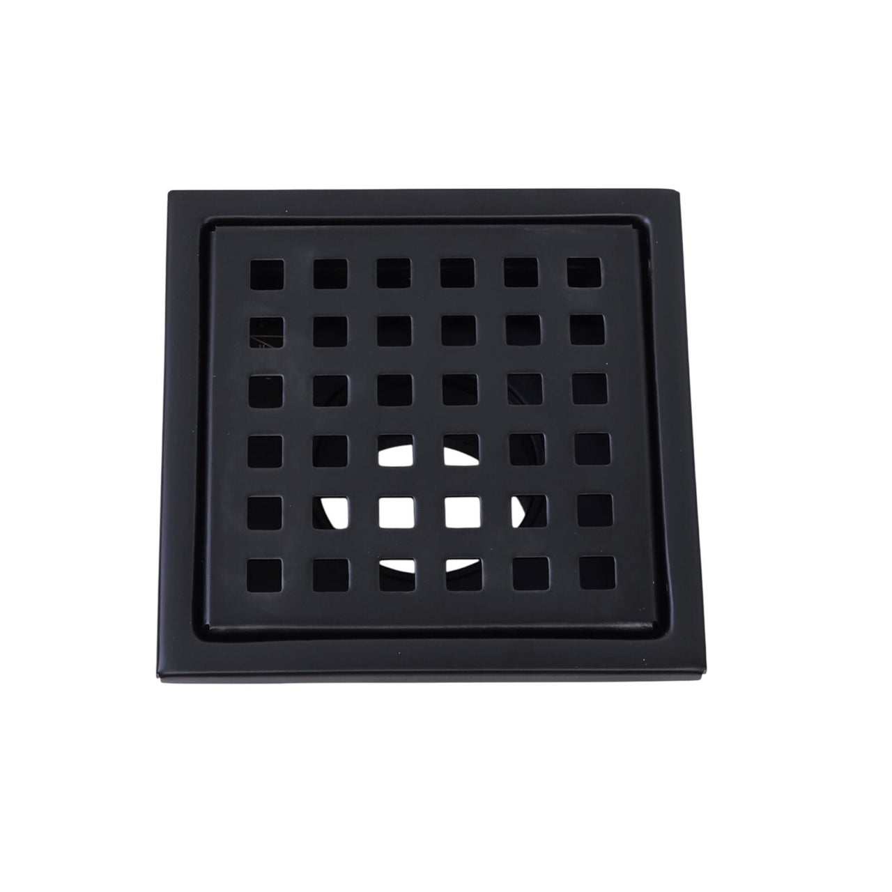 Vigo VG07004MB Elan 4.38" x 4.38" Square Shower Drain - Matte Black