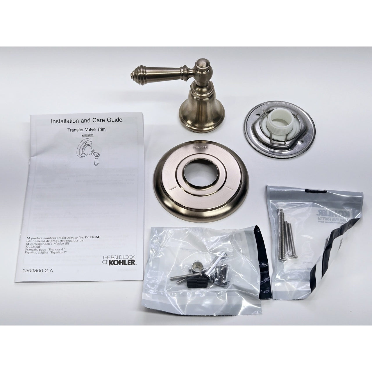 Kohler T72770-4-BV Artifacts MasterShower Transfer Valve Trim - Brushed Bronze