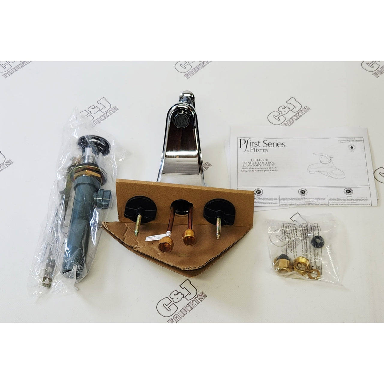 Pfister LG142-7000 Pfirst 1-Handle 4" Centerset Bathroom Sink Faucet - Chrome