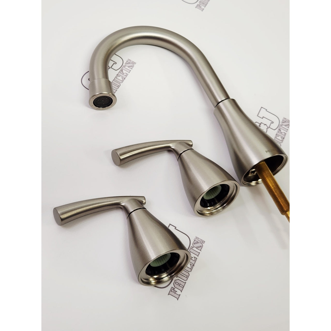 Moen 84716SRN Essie Two-Handle Bathroom Faucet - Spot Resist Brushed Nickel READ