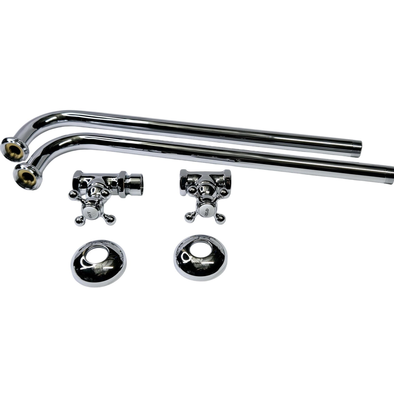 Signature Hardware NB-116C-U Freestanding Tub Supply Lines with Shutoff Valve