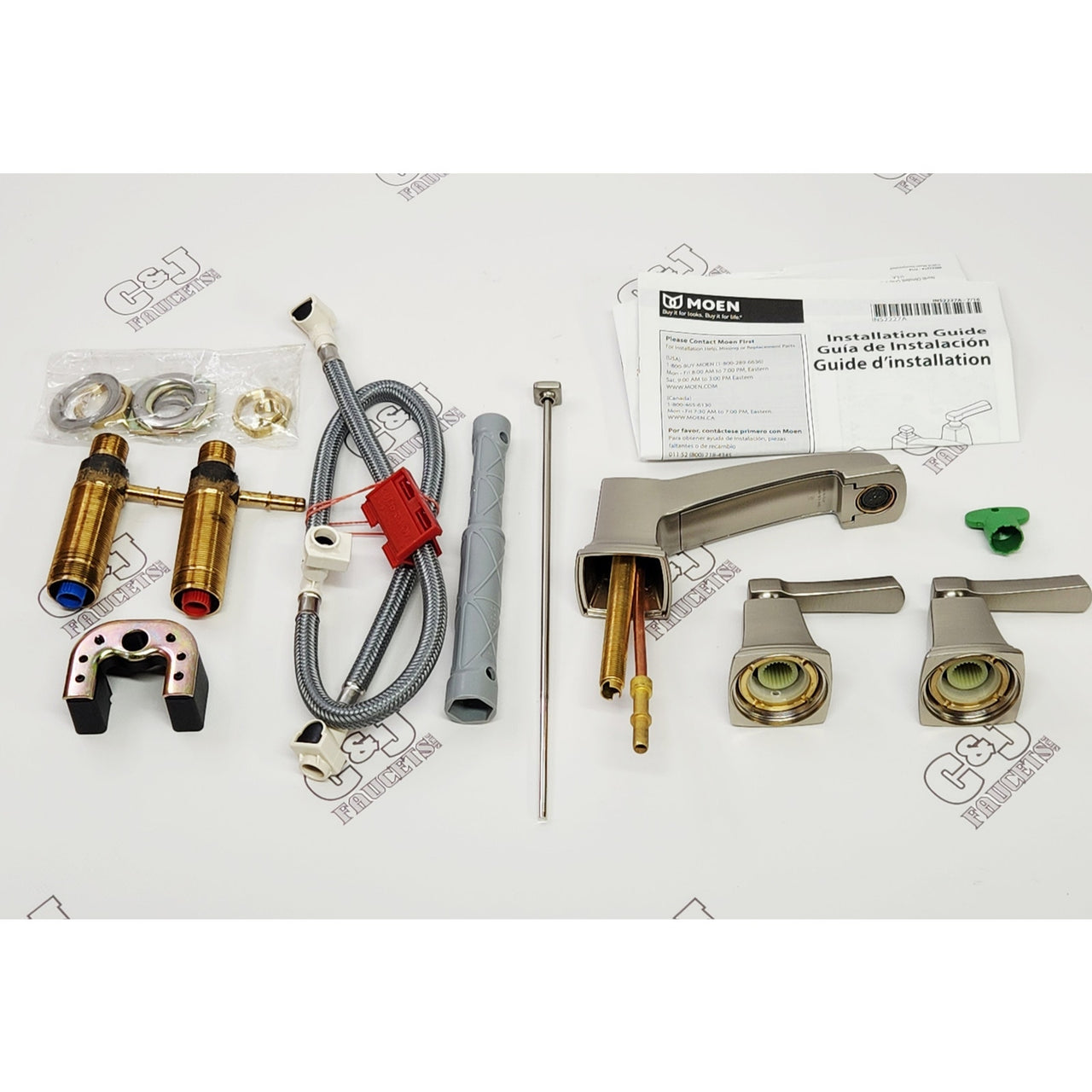 Moen WS84820SRN Boardwalk Widespread Bathroom Faucet - Brushed Nickel - READ