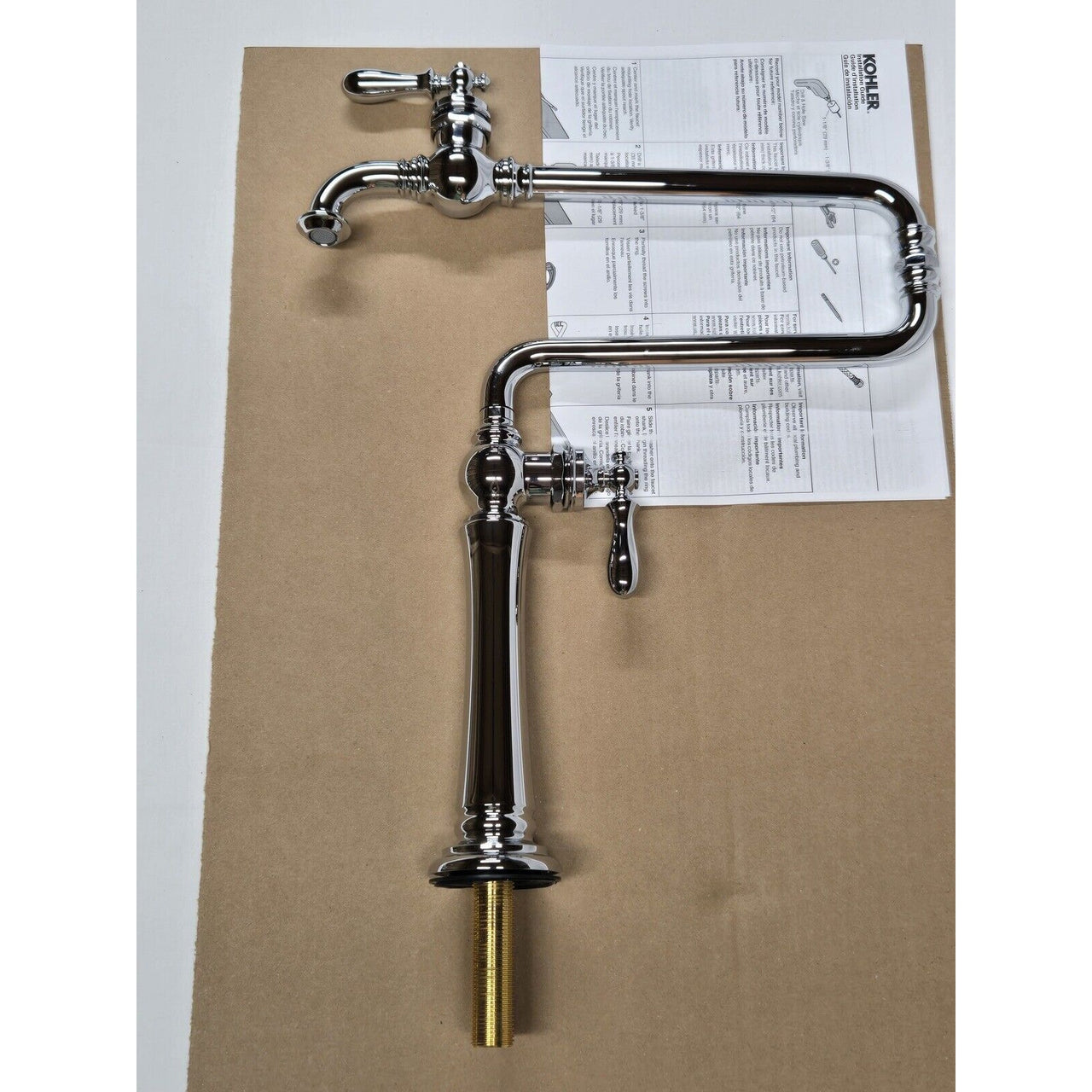 Kohler 99271-CP Artifacts Single-Hole Pot Filler Kitchen Faucet -Polished Chrome