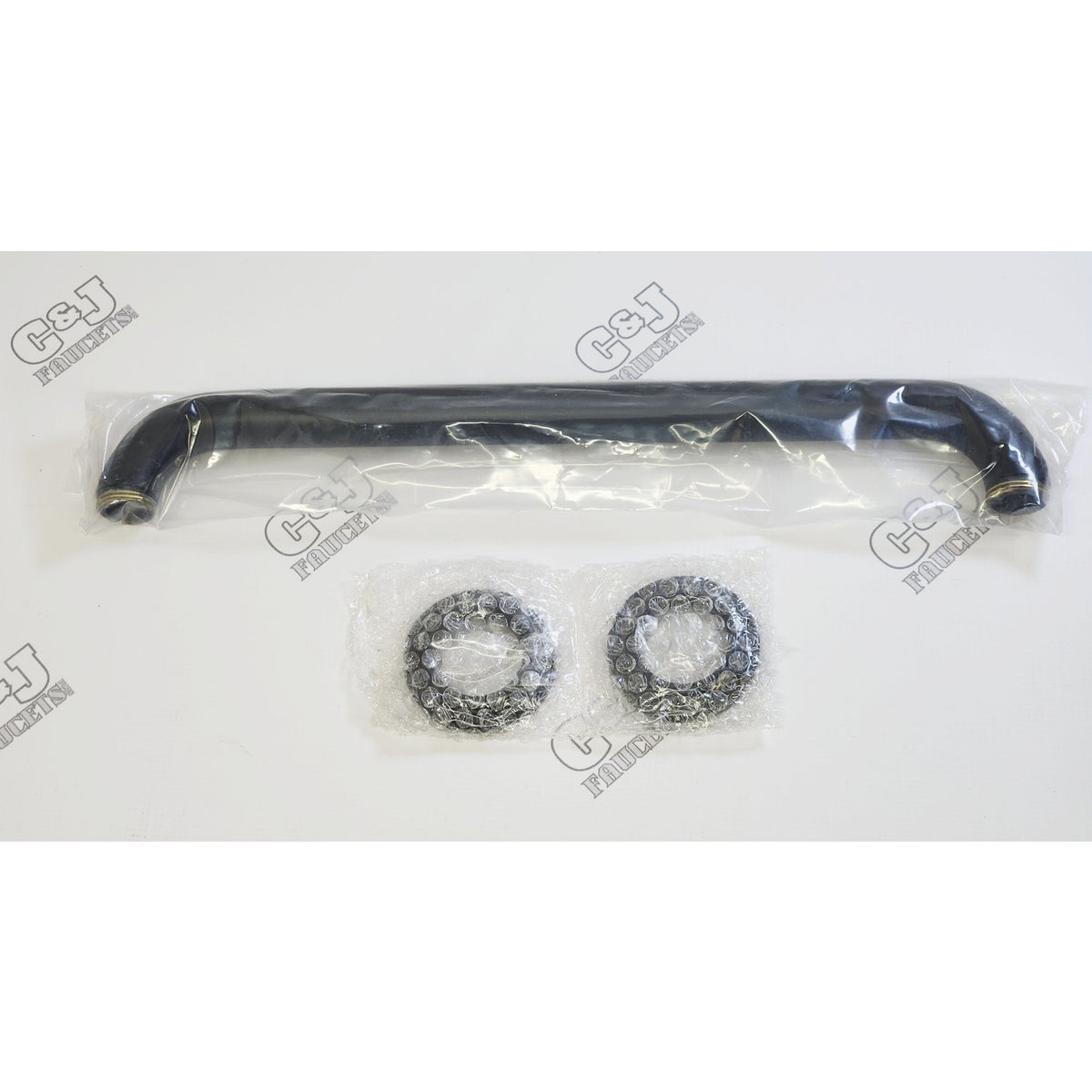 Jaclo 2618-MBK 18" Deluxe Contemporary Round Flange Grab Bar - Matte Black