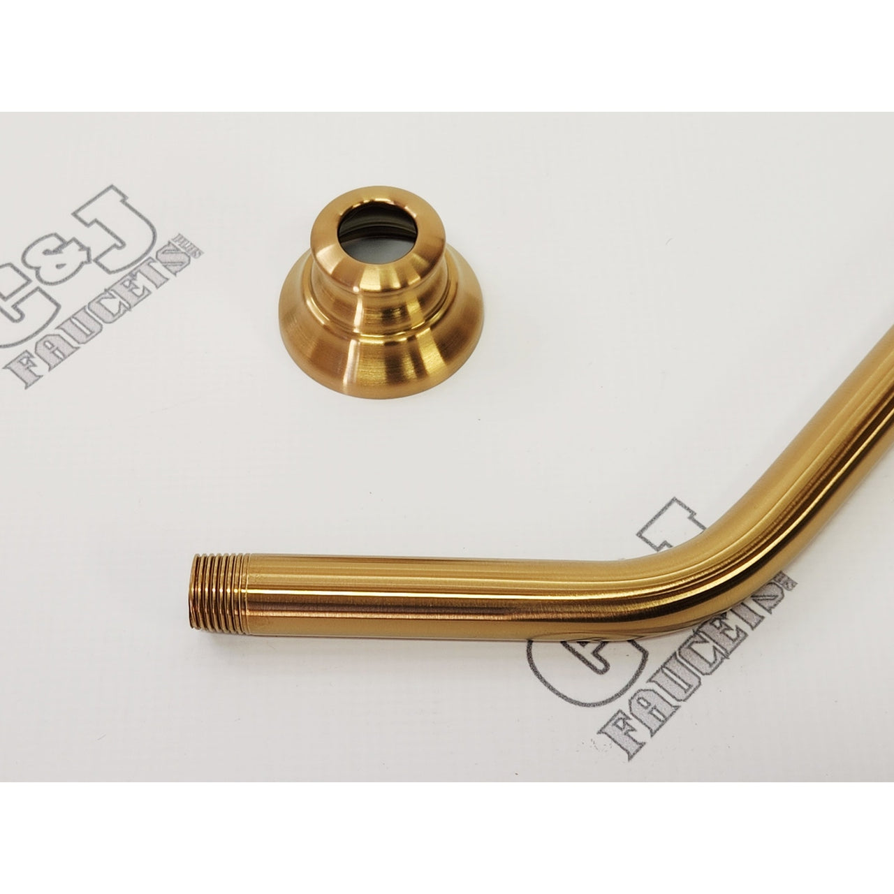 Moen S113BG Waterhill 14" Shower Arm with 1/2" Connection - Brushed Gold