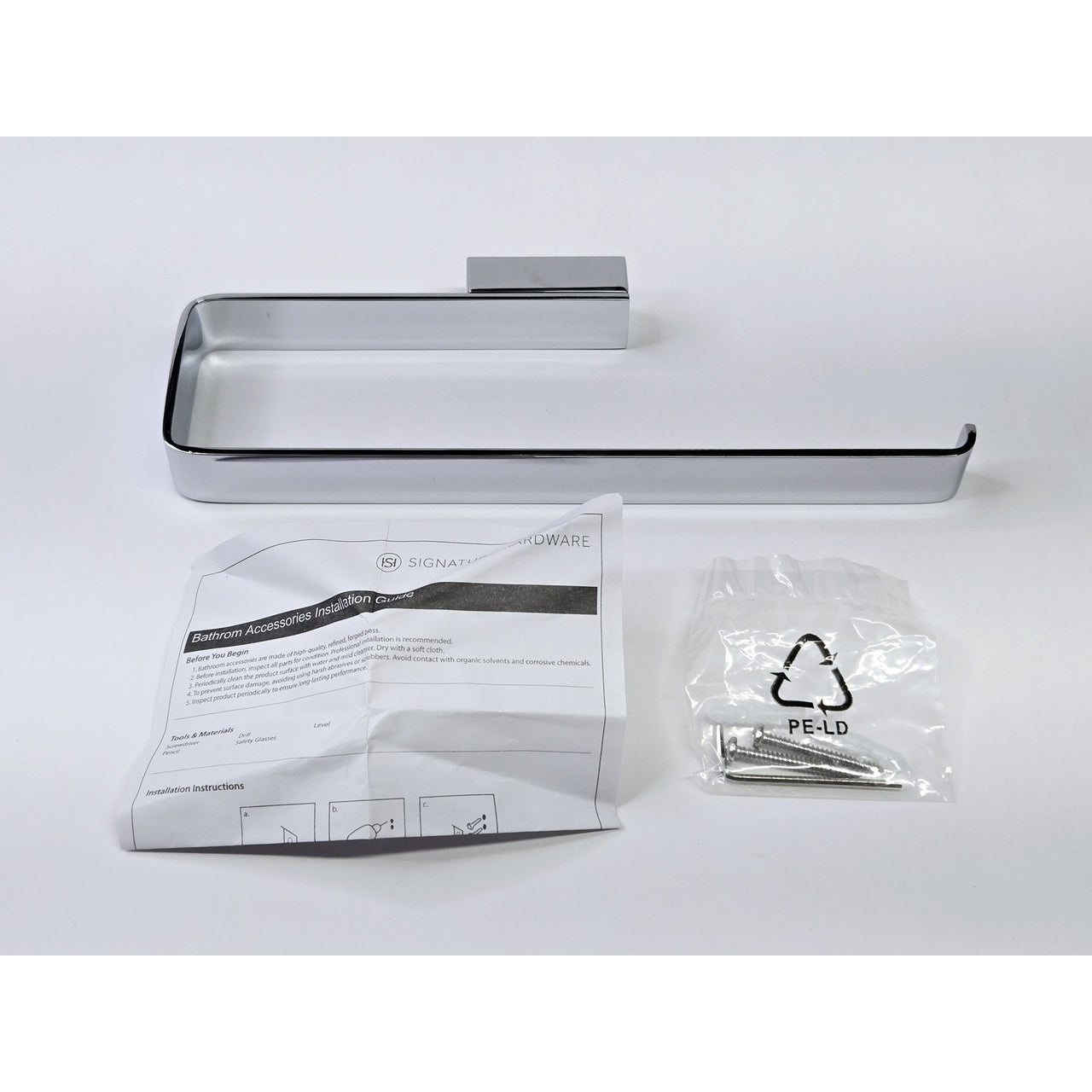 Signature Hardware 418834 Newberry 10" Wall-Mounted Towel Ring - Chrome