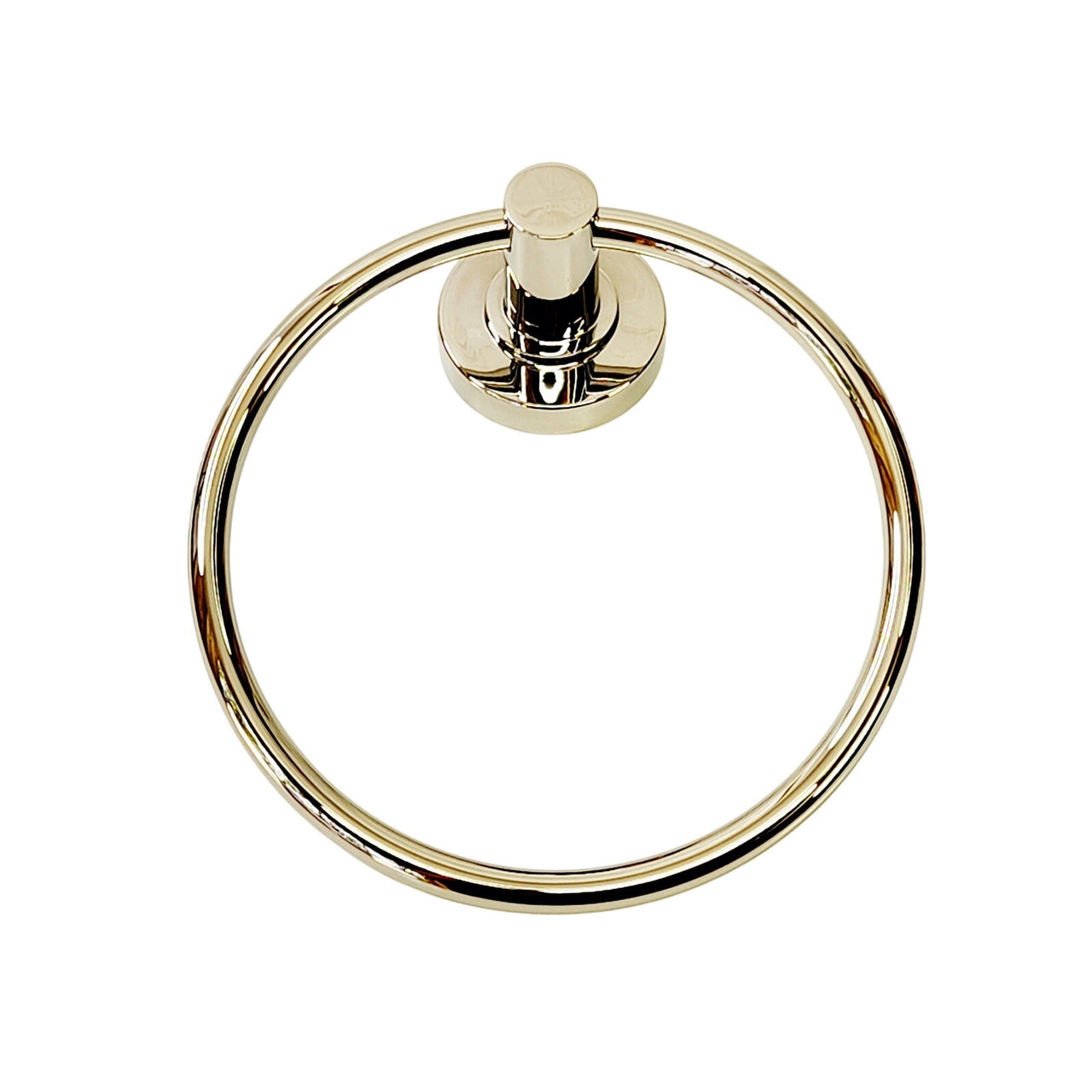 Signature Hardware 483949 Lexia Wall Mounted Towel Ring - Polished Nickel