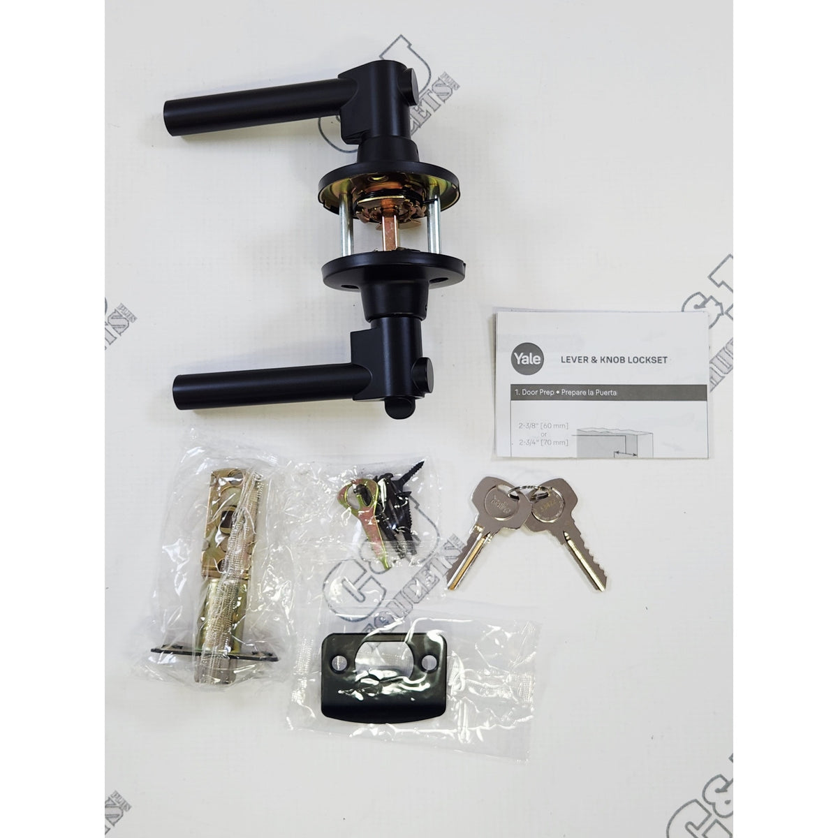 Yale Expressions YOWN52.HLDUS19 Holden Entry Lever Owen Rose Schlage -Flat Black