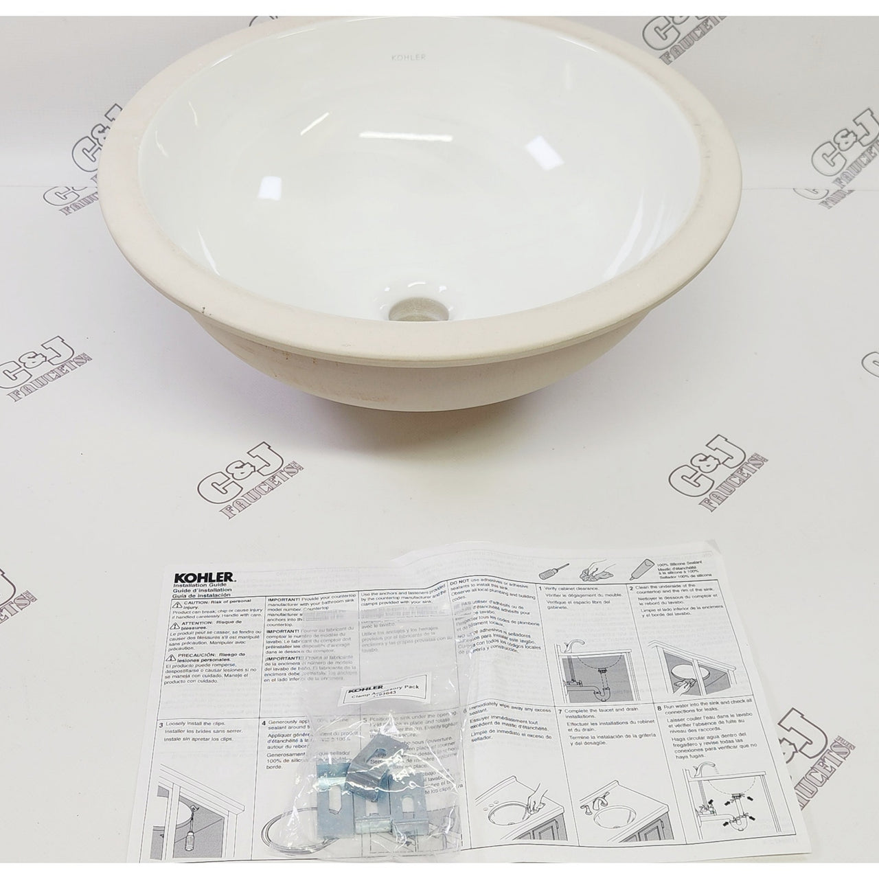 Kohler 29000-0 Caxton 16-1/8" Round Undermount Bathroom Sink - White