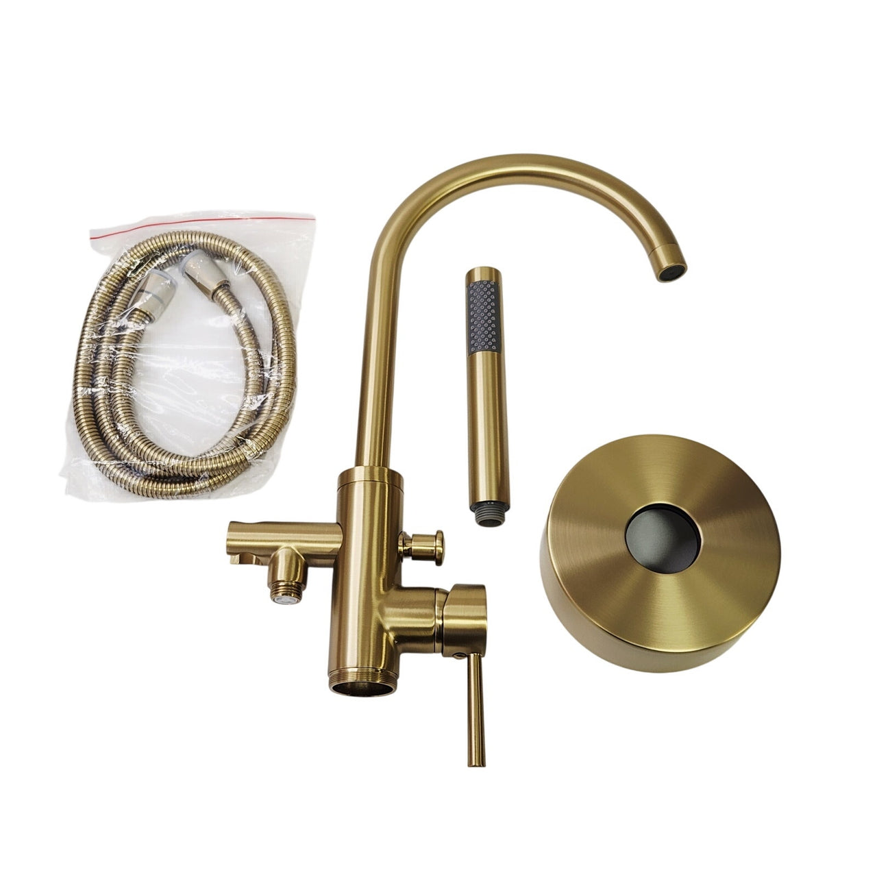 DreamLine FTHV4309X30 Havana Floor Mounted Tub Filler - Brushed Brass