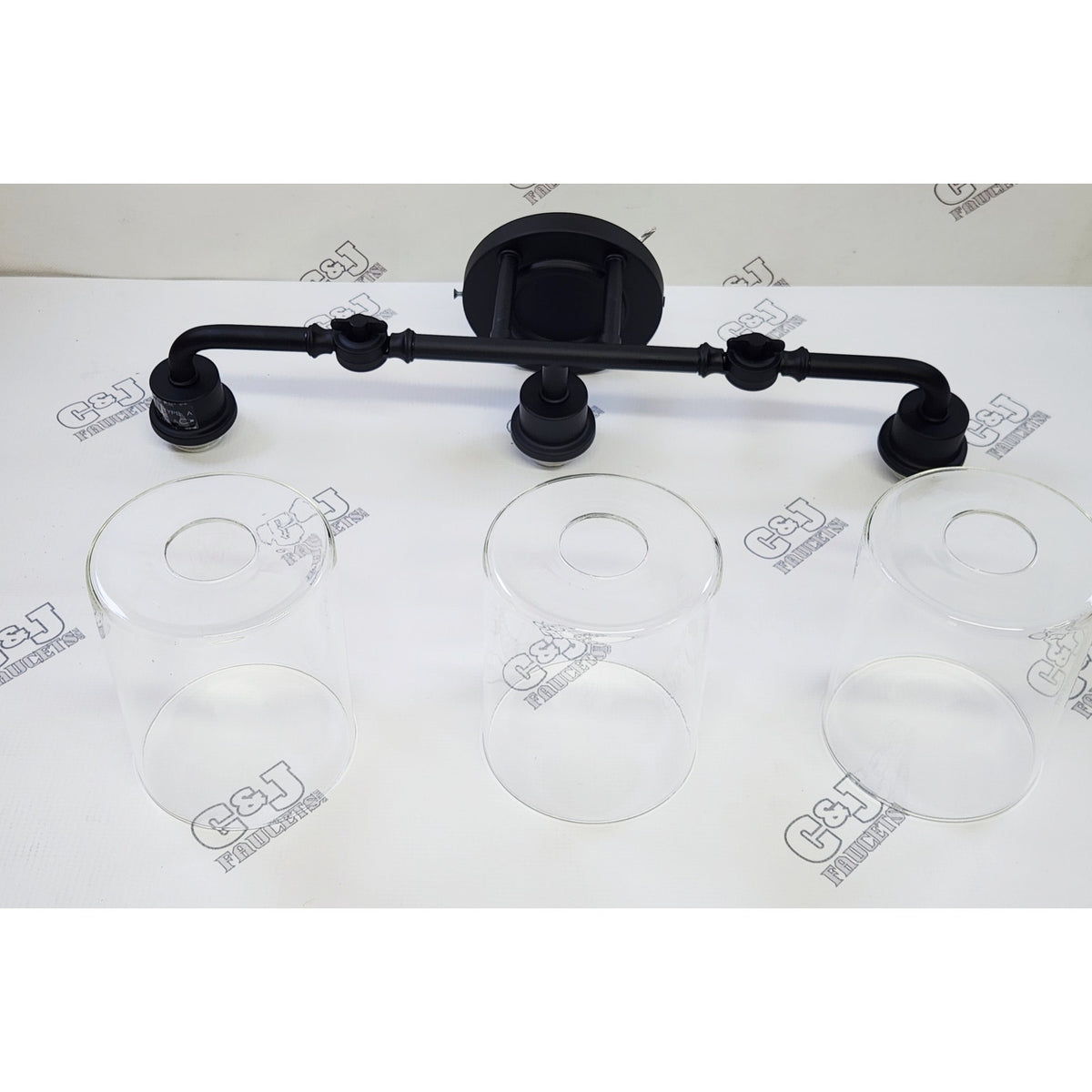 Kichler 45666BK Gunnison 24" x 10" 3 Light Bathroom Vanity Light - Black