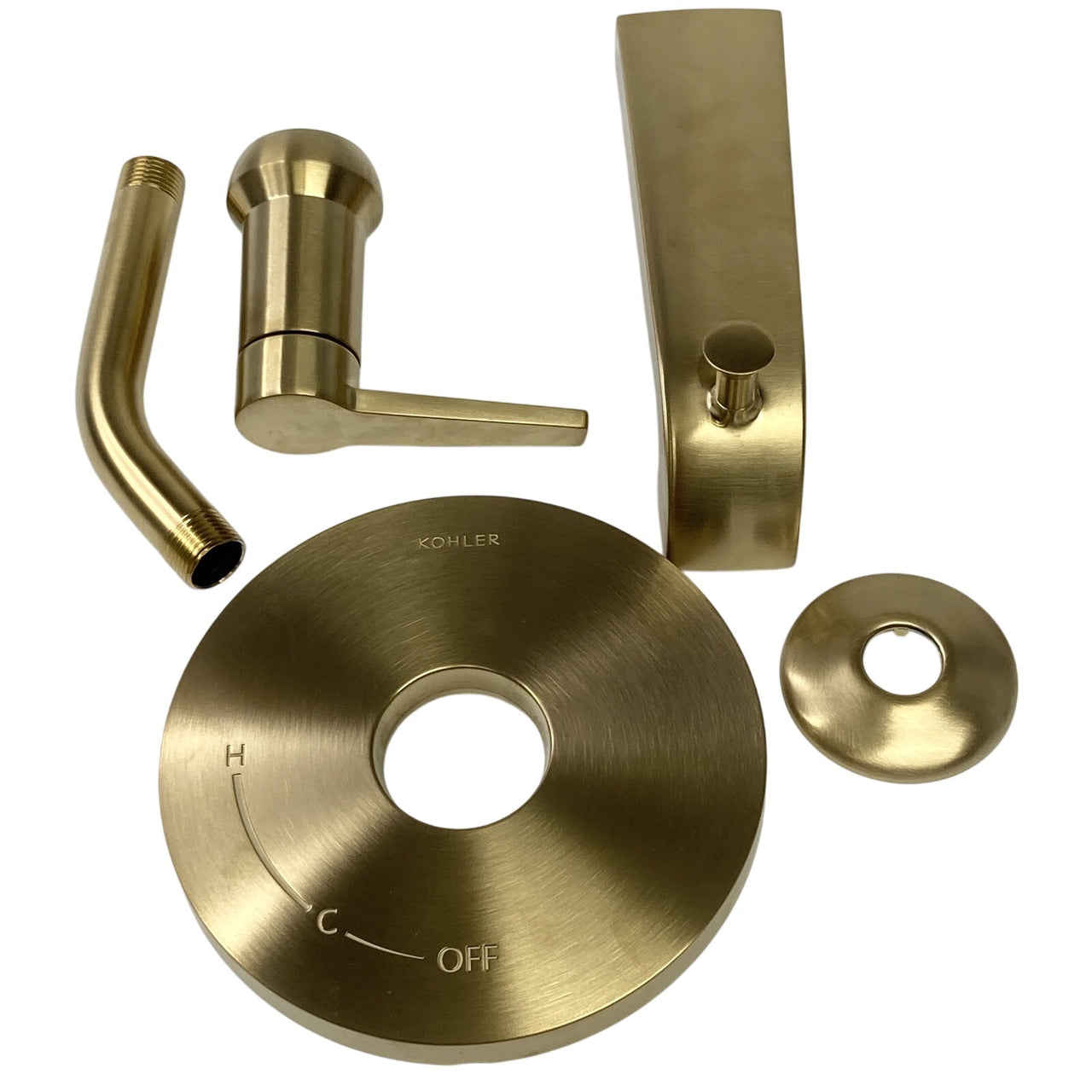 Kohler TLS97074-4-2MB Pitch Bath and Shower Trim Kit - Brushed Moderne Brass
