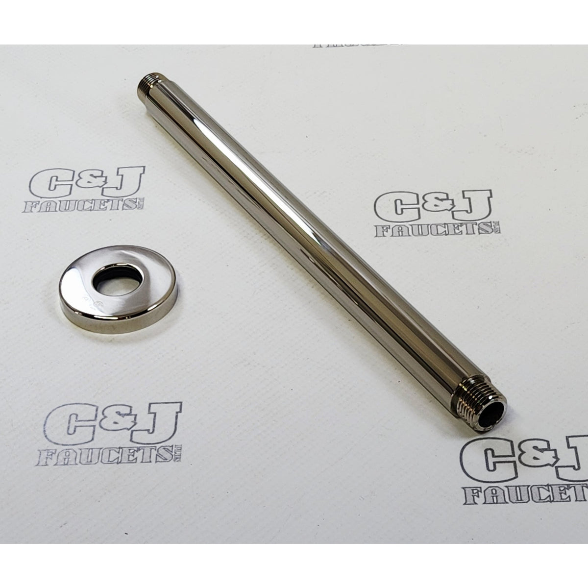 Signature Hardware 449633 12" Ceiling Mount Shower Arm - Polished Nickel