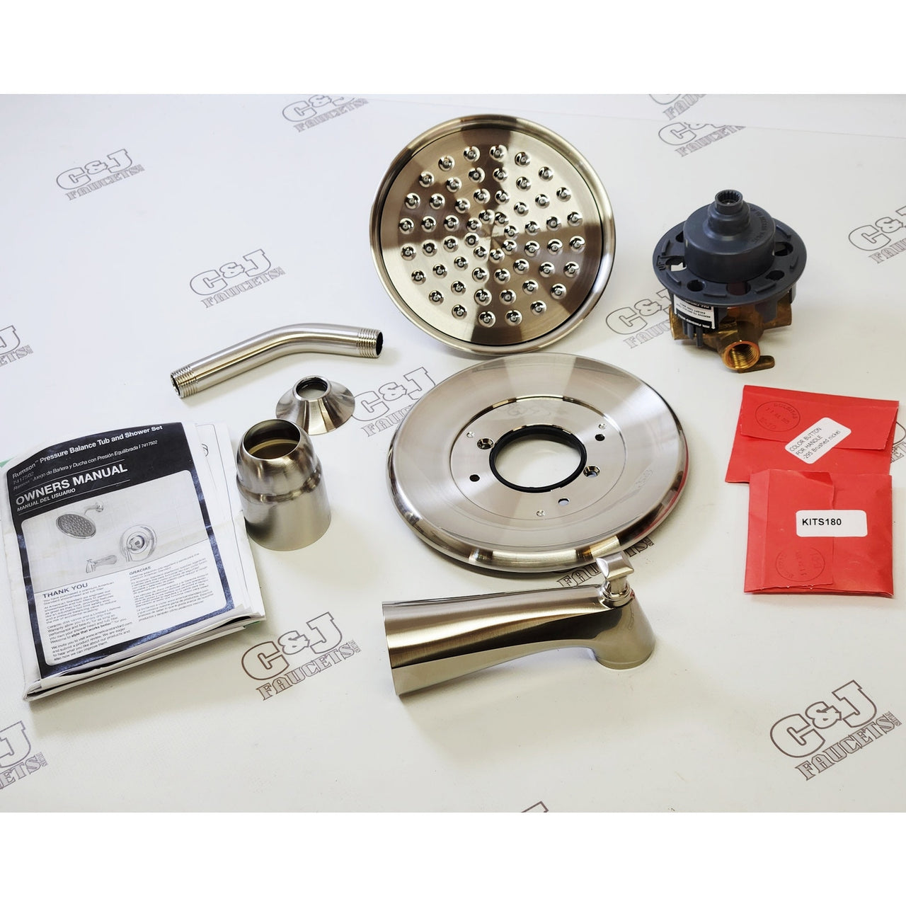 American Standard 7417502.295 Rumson Tub/Shower Faucet - Brushed Nickel READ