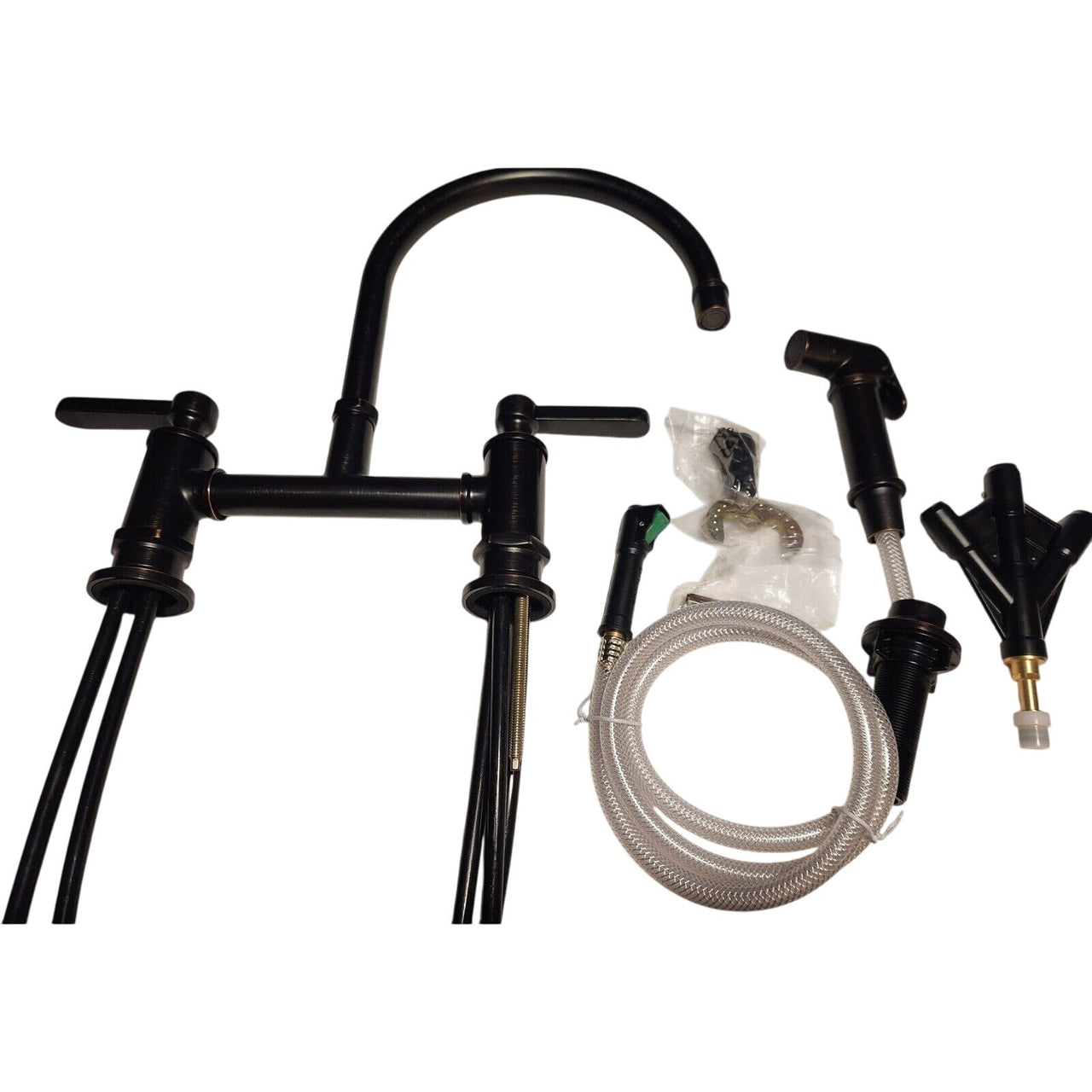 Pfister LG31-TDY Port Haven Kitchen Bridge Faucet w/Side Sprayer - Tuscan Bronze