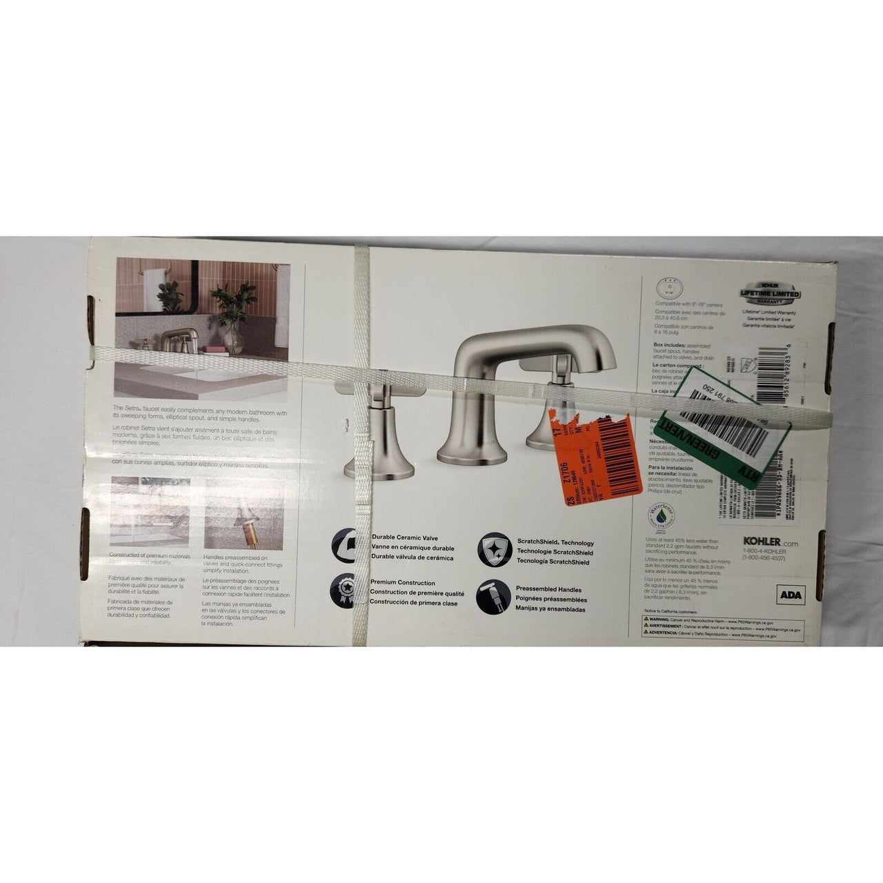 Kohler R29666-3D-BN Setra Widespread Bathroom Faucet - Vibrant Brushed Nickel