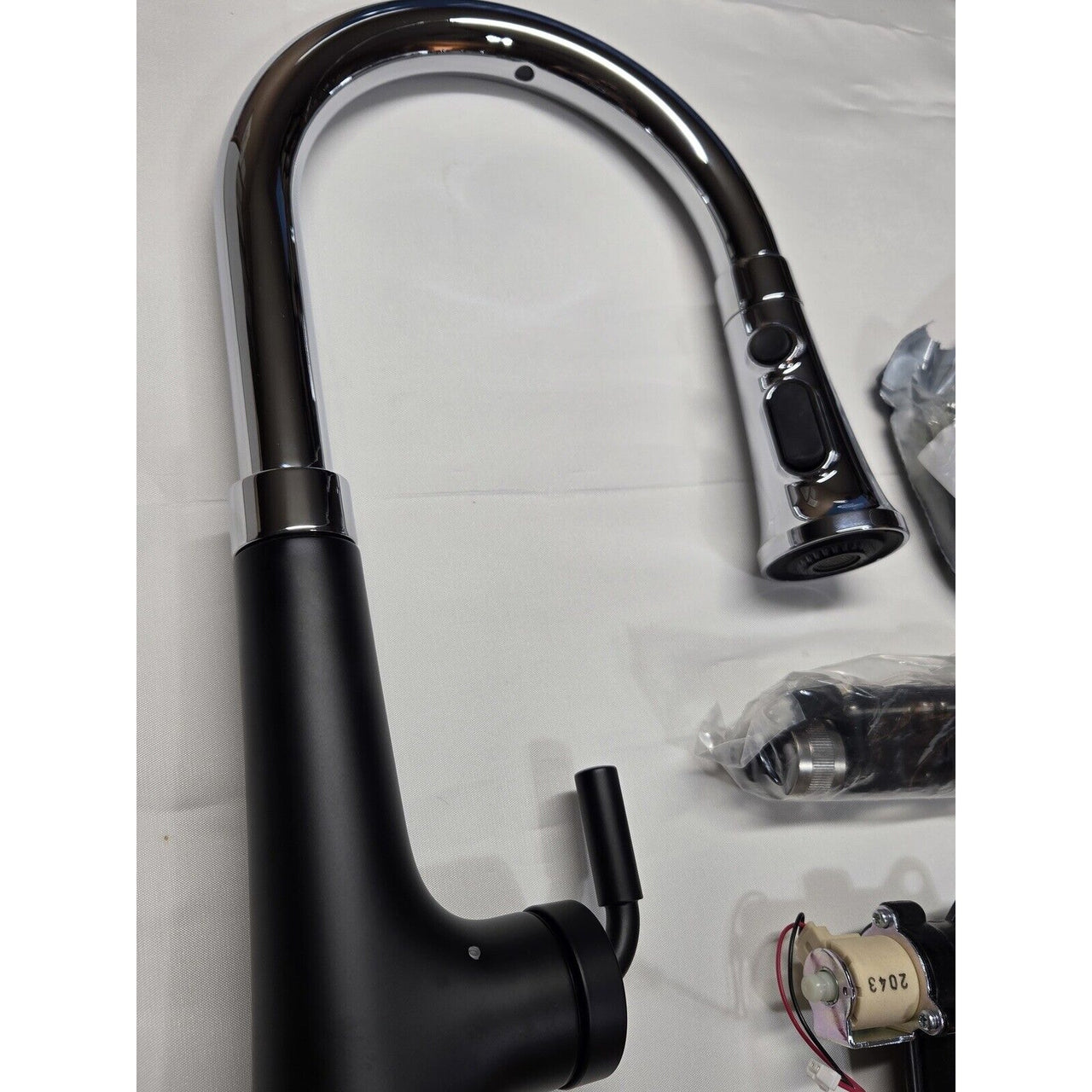 Kohler 23766-WB-CBL Tone Touchless Kitchen Faucet w/Kohler Konnect -Chrome/Black