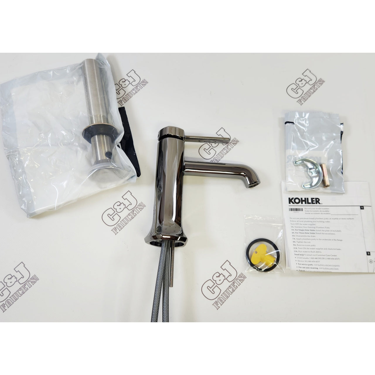 Kohler 27000-4K-TT Occasion 1.0 GPM Single Hole Faucet - Vibrant Titanium READ