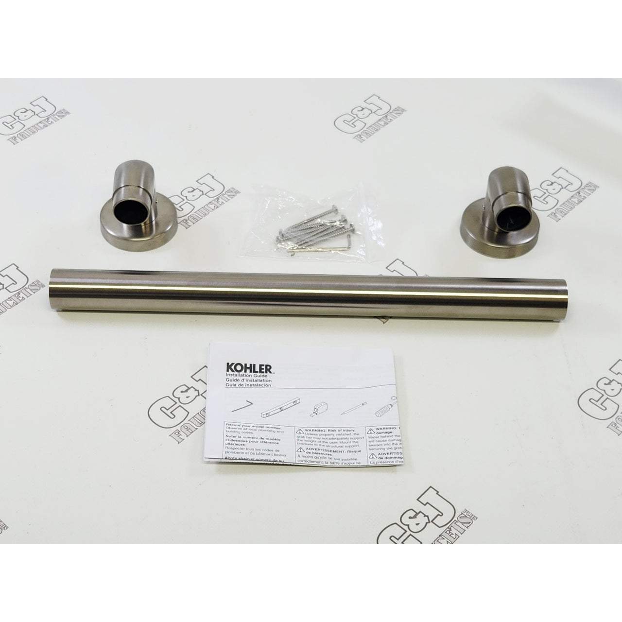 Kohler 24549-BN Kumin 18" Bathroom Grab Bar - Brushed Nickel READ