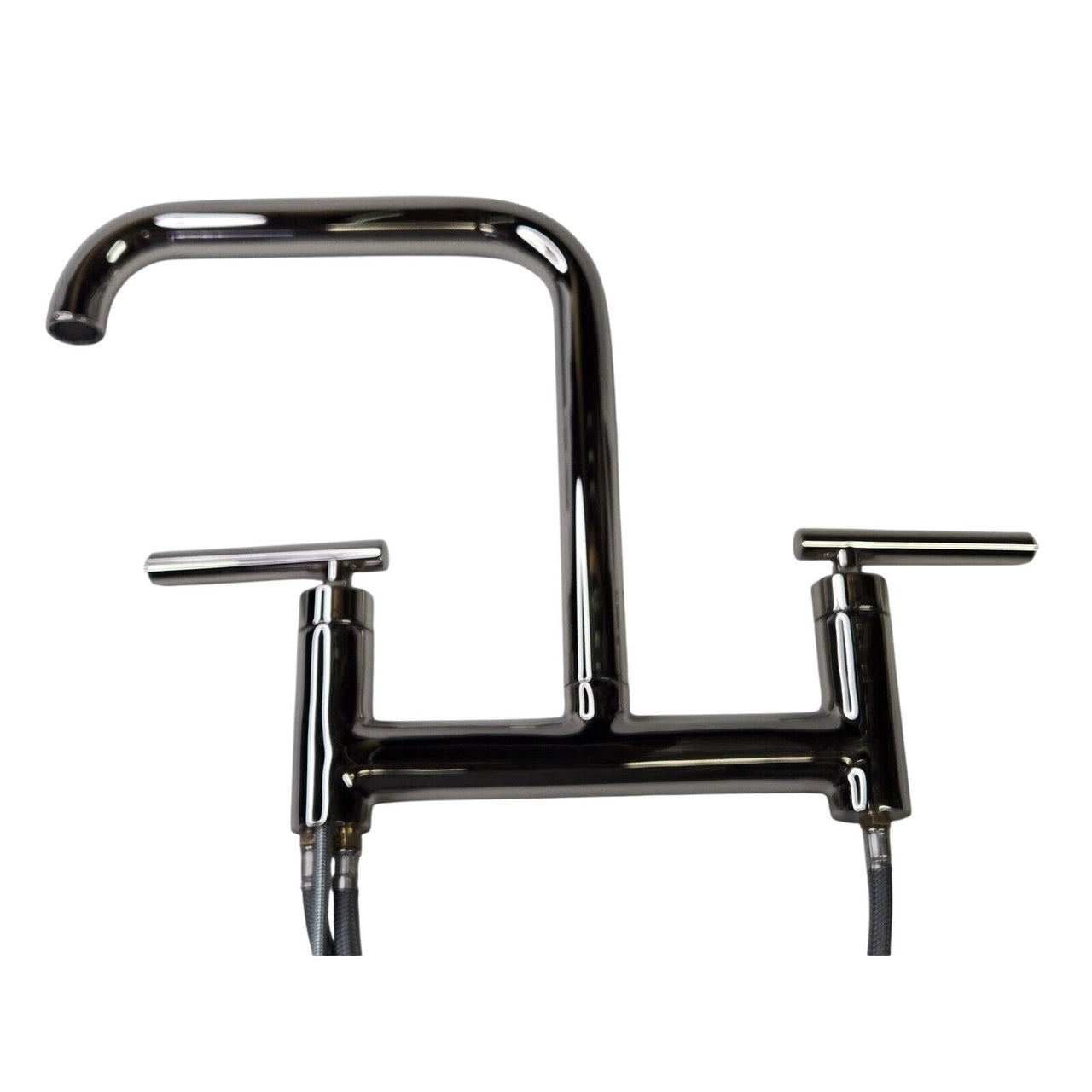 Kohler 7548-4-SN Purist Deck-Mount Bridge Faucet w/Sidespray - Polished Nickel