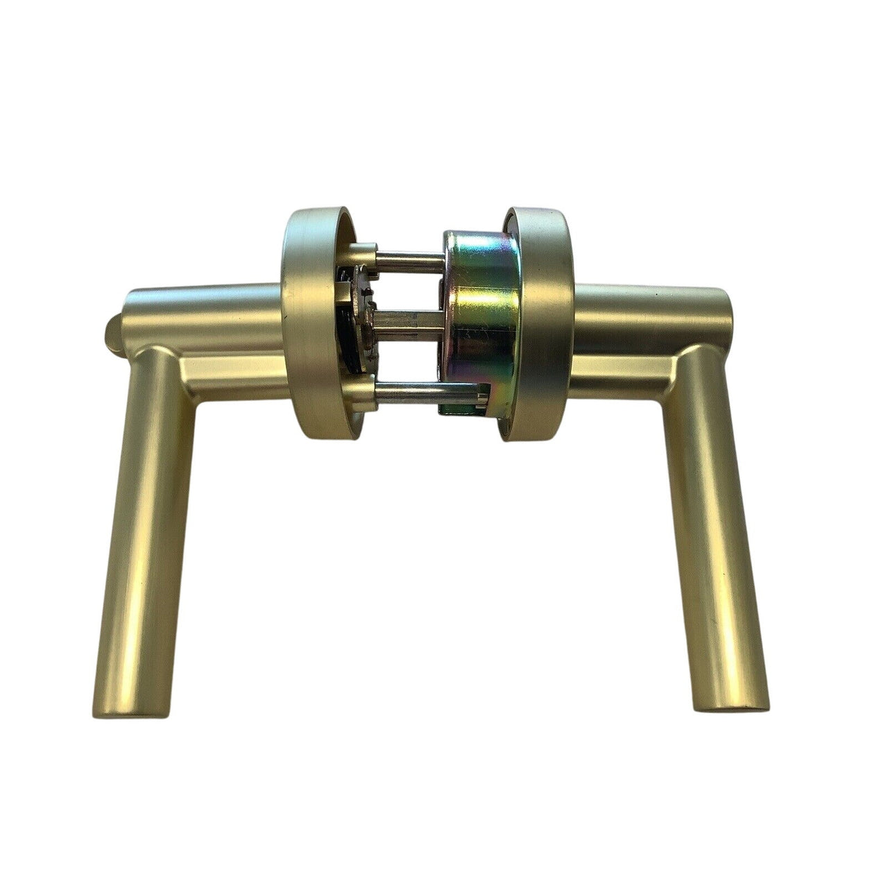 Miseno MLK1012SB Elkton Single Cylinder Entry Door Lever Set - Satin Brass