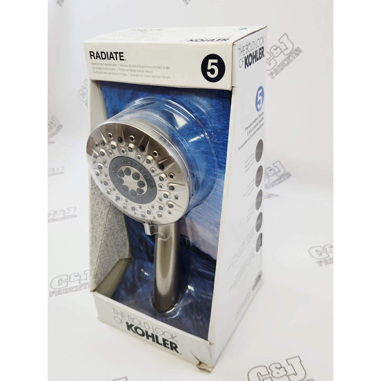 Kohler R75562-G-BN Radiate 1.75 GPM Handheld Shower Head - Brushed Nickel