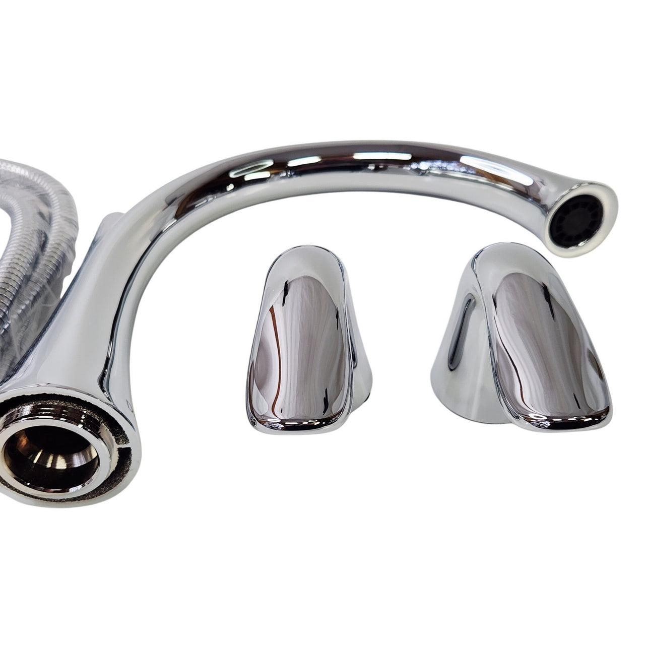 Delta T4738 Lahara Deck Mounted Roman Tub Filler Trim with Hand Shower - Chrome