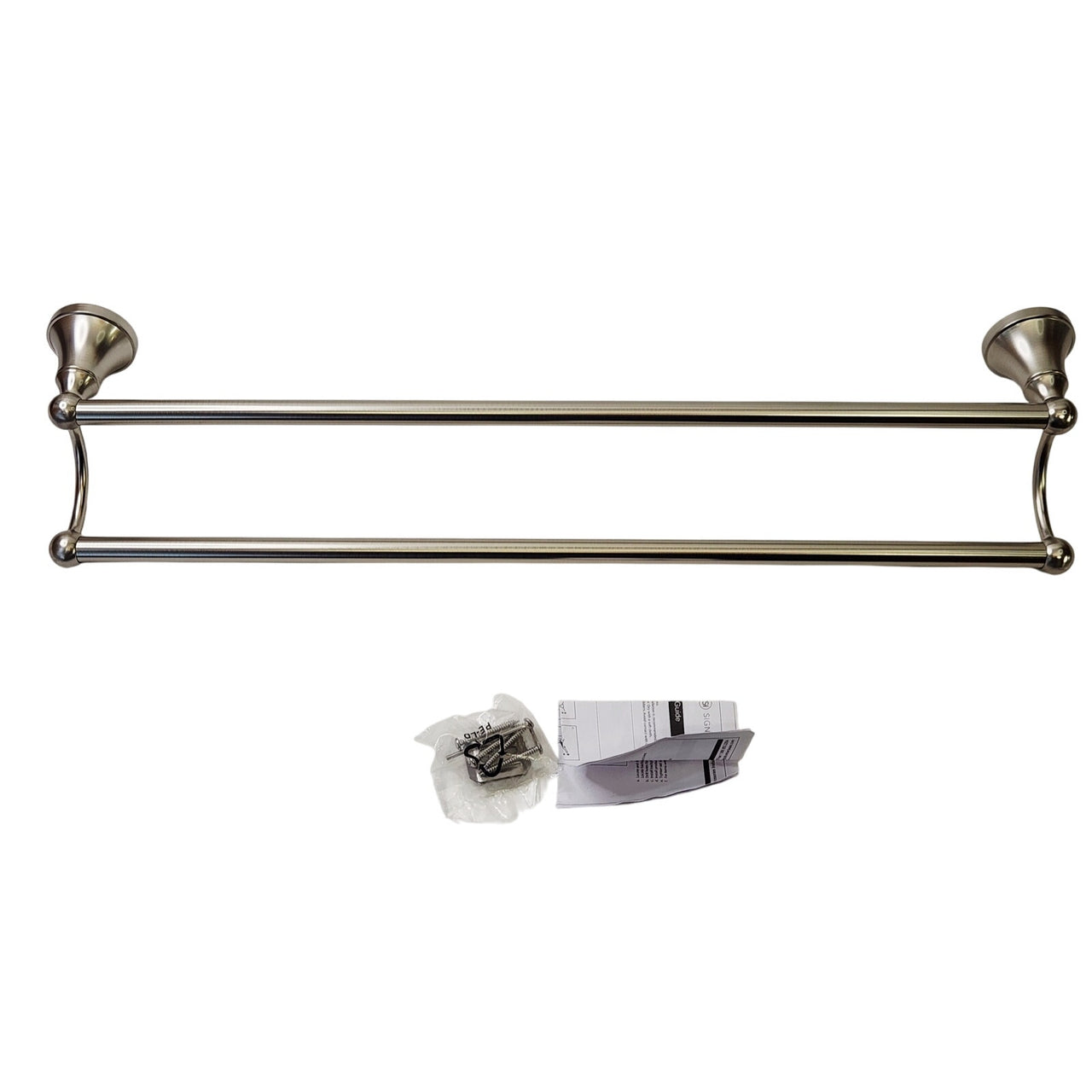 Signature Hardware 353568 Seattle 24" Double Towel Bar - Brushed Nickel