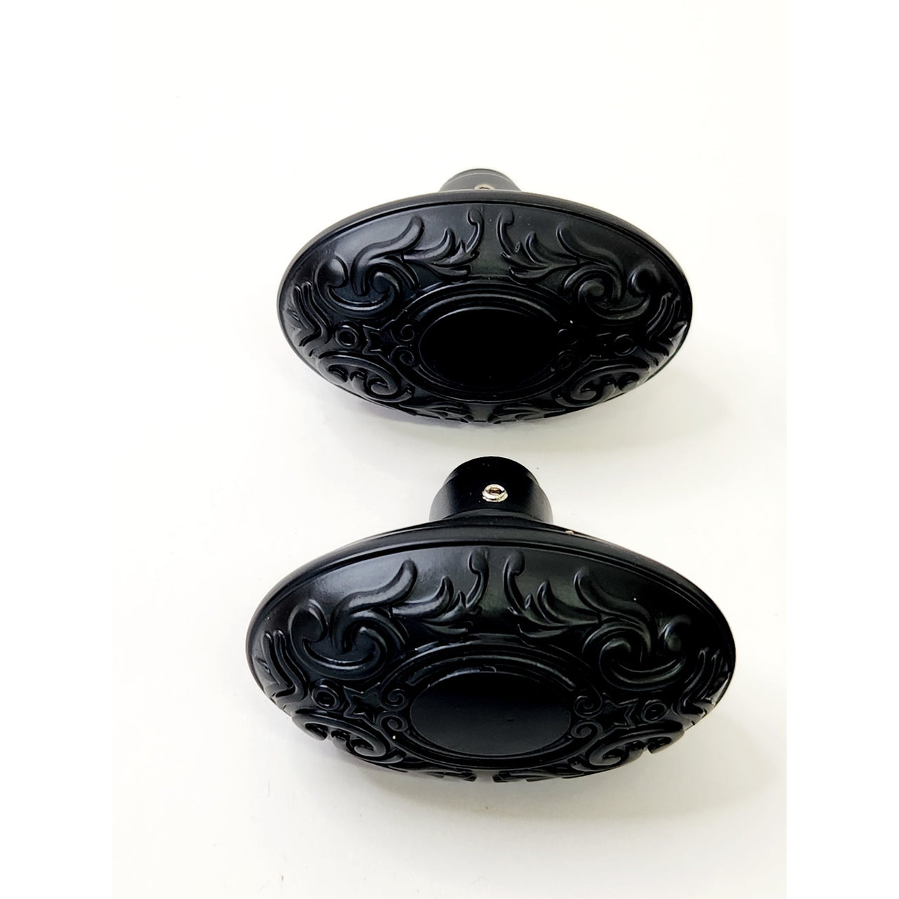 Signature Hardware 480936 Valma Solid Brass Passage Door Knob Set - Matte Black