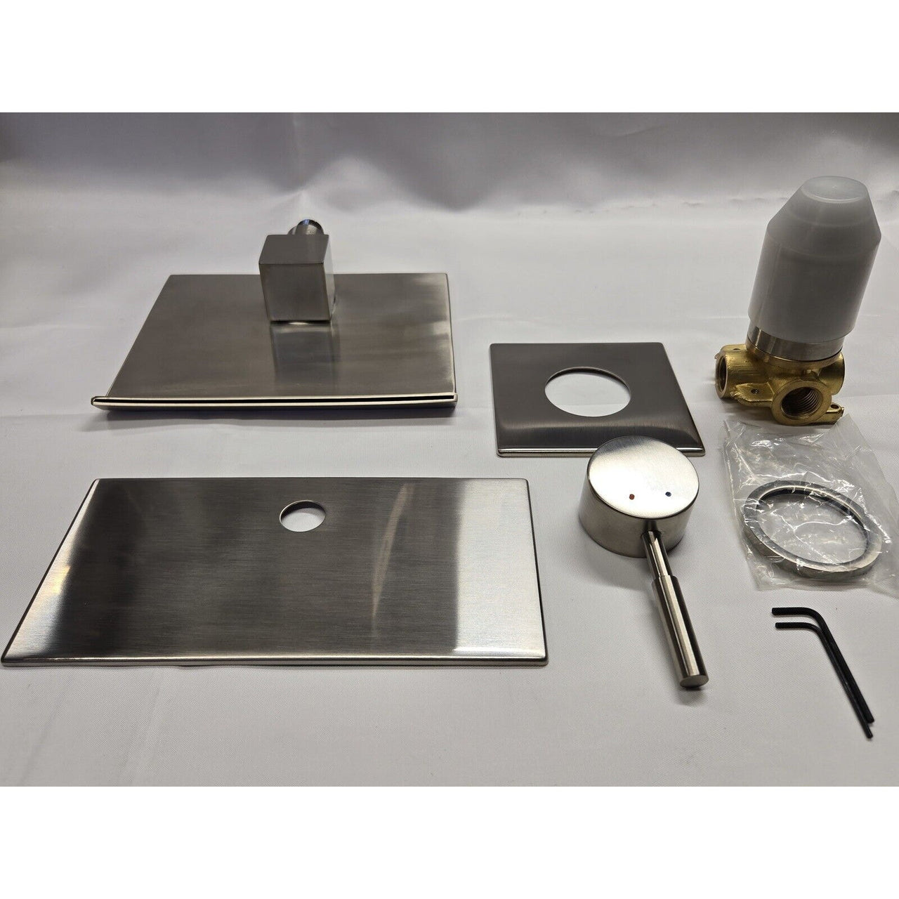 Signature Hardware 378993 Lavelle Waterfall Tub Filler with Valve-Brushed Nickel