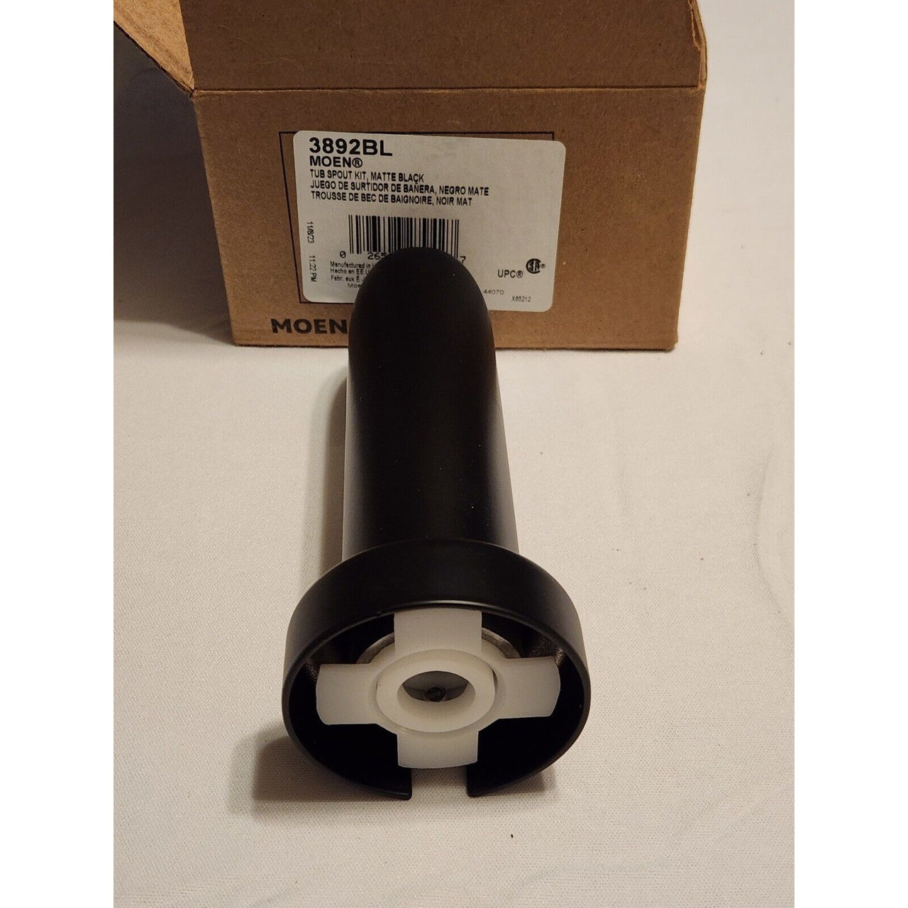 Moen 3892BL Level Tub Spout with Slip-Fit Connection - Matte Black