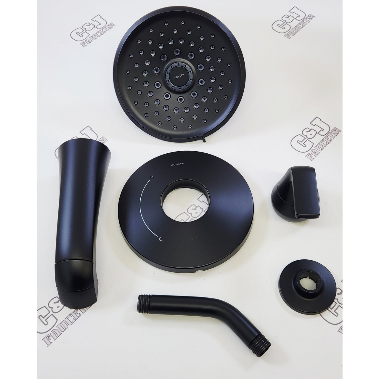 Kohler R36189-4G-BL Cursiva Single Handle Tub and Shower Faucet - Matte Black