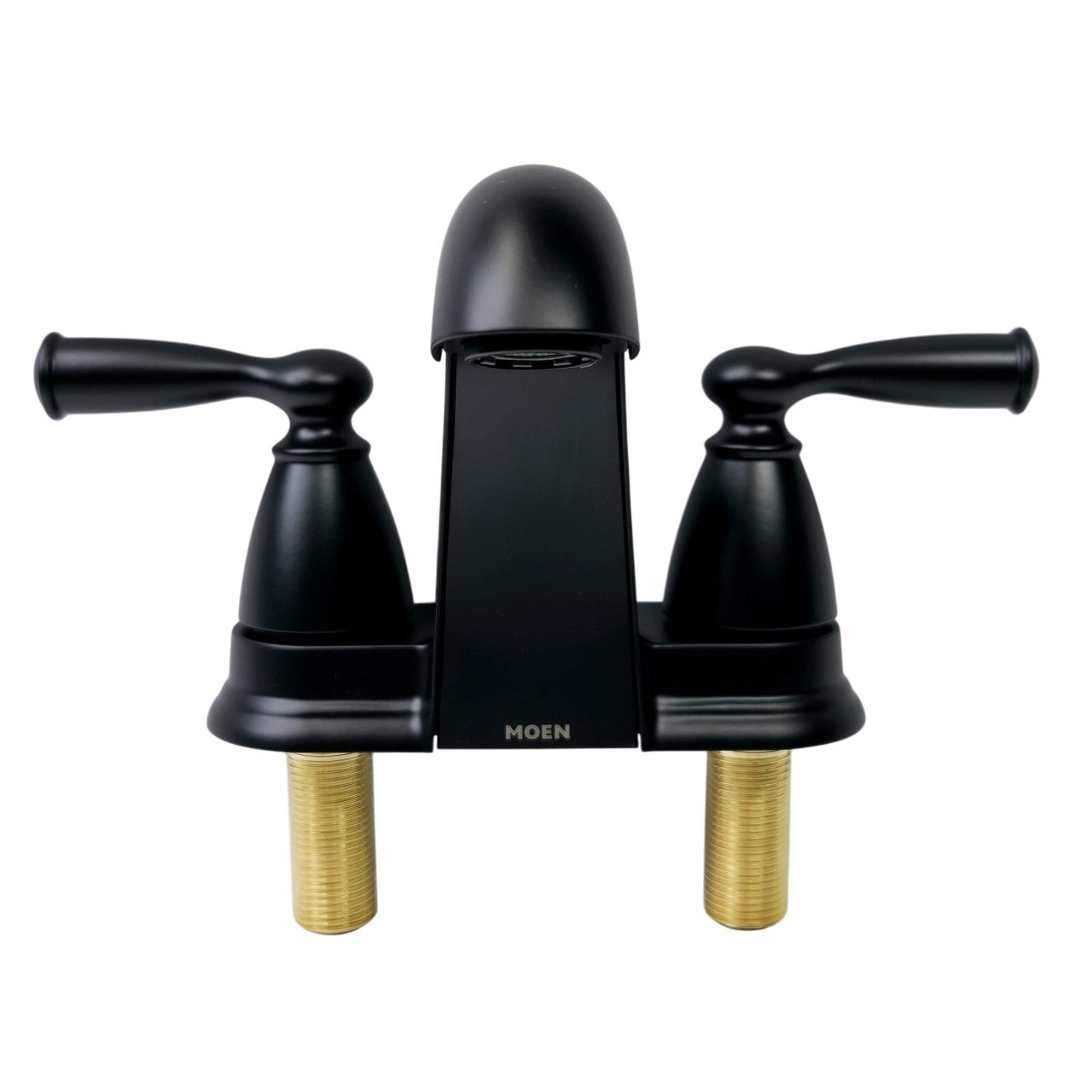 Moen 84942BL Banbury 4" Centerset Double Handle Bathroom Faucet - Matte Black