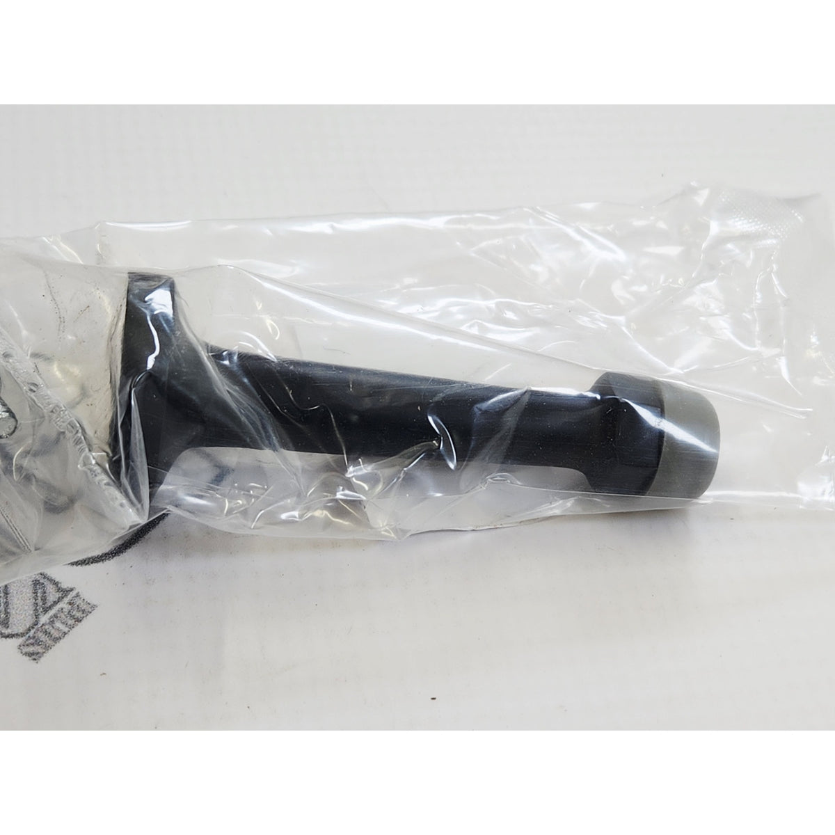 Emtek 2232US19 3" Solid Brass Baseboard Door Stop - Flat Black