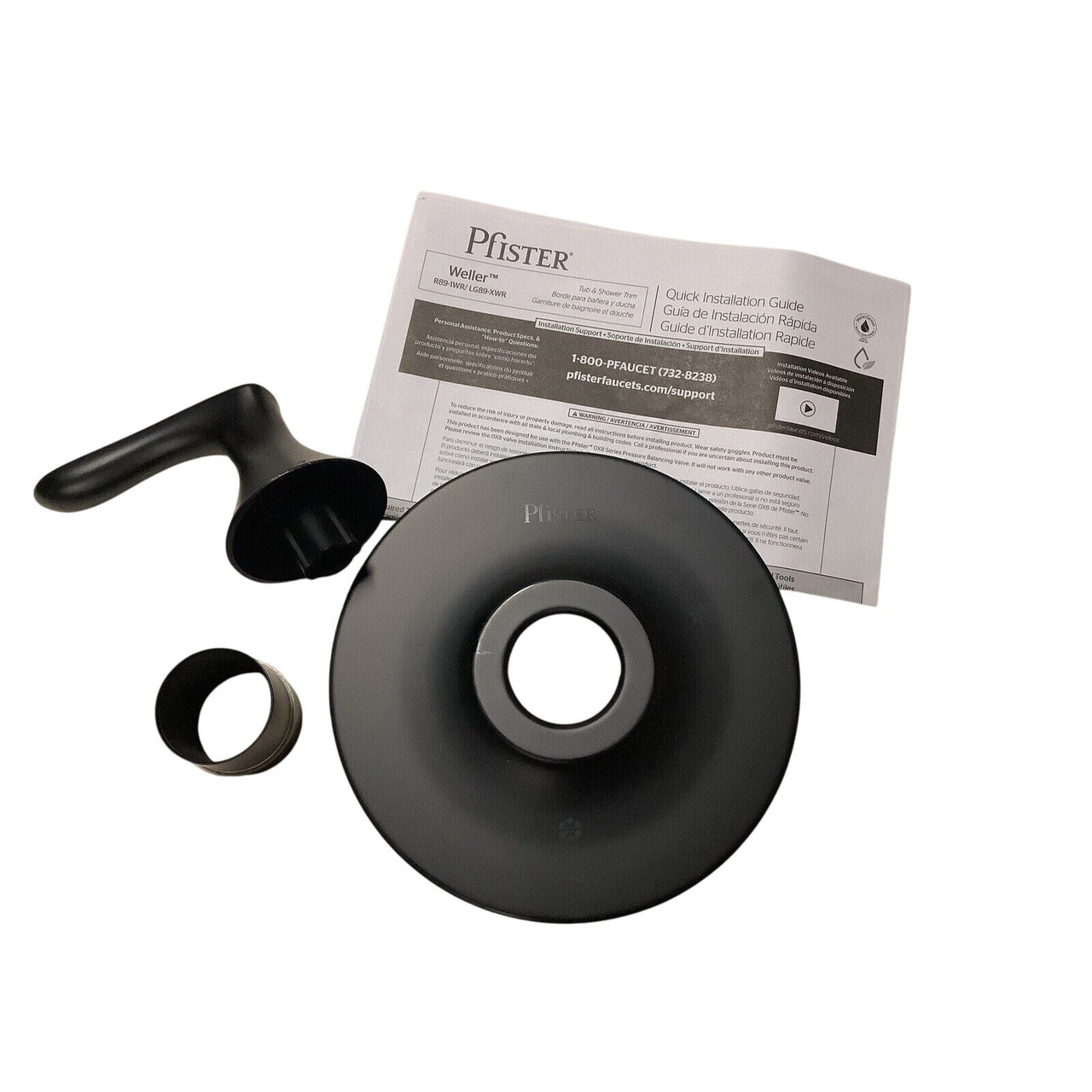 Pfister R89-1WRB Weller Single Handle Pressure Balanced Valve Trim - Matte Black