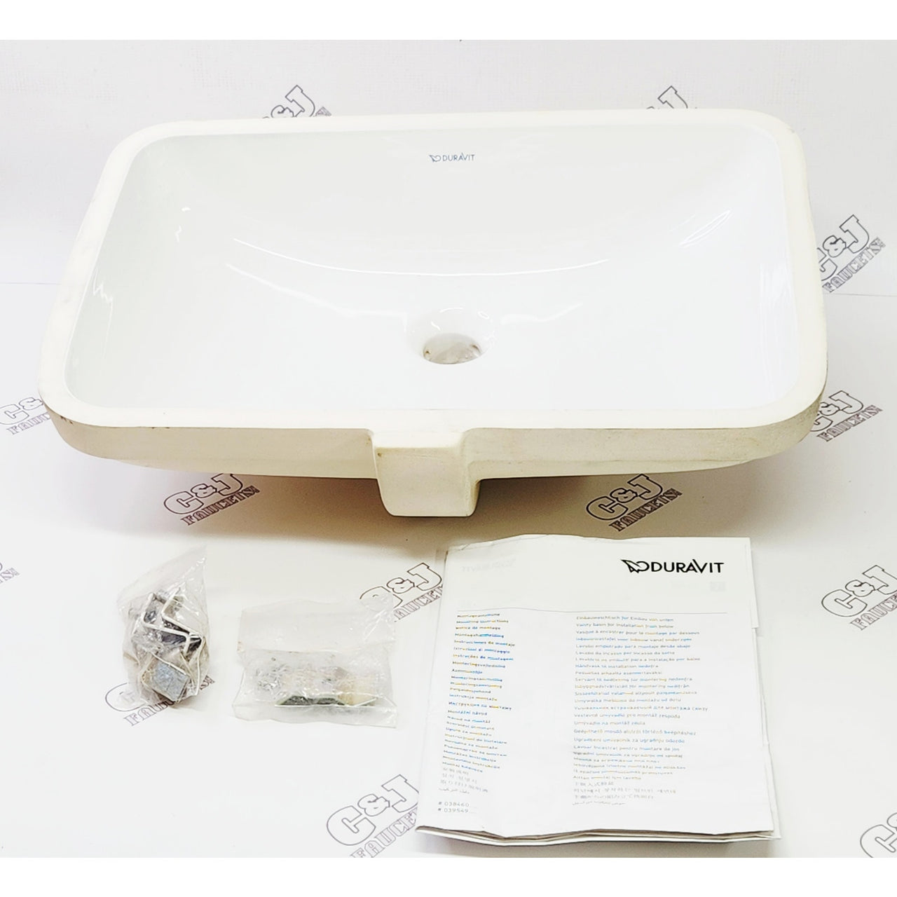 Duravit 03954900172 No. 1 20-5/8" Rectangular Undermount Bathroom Sink - White
